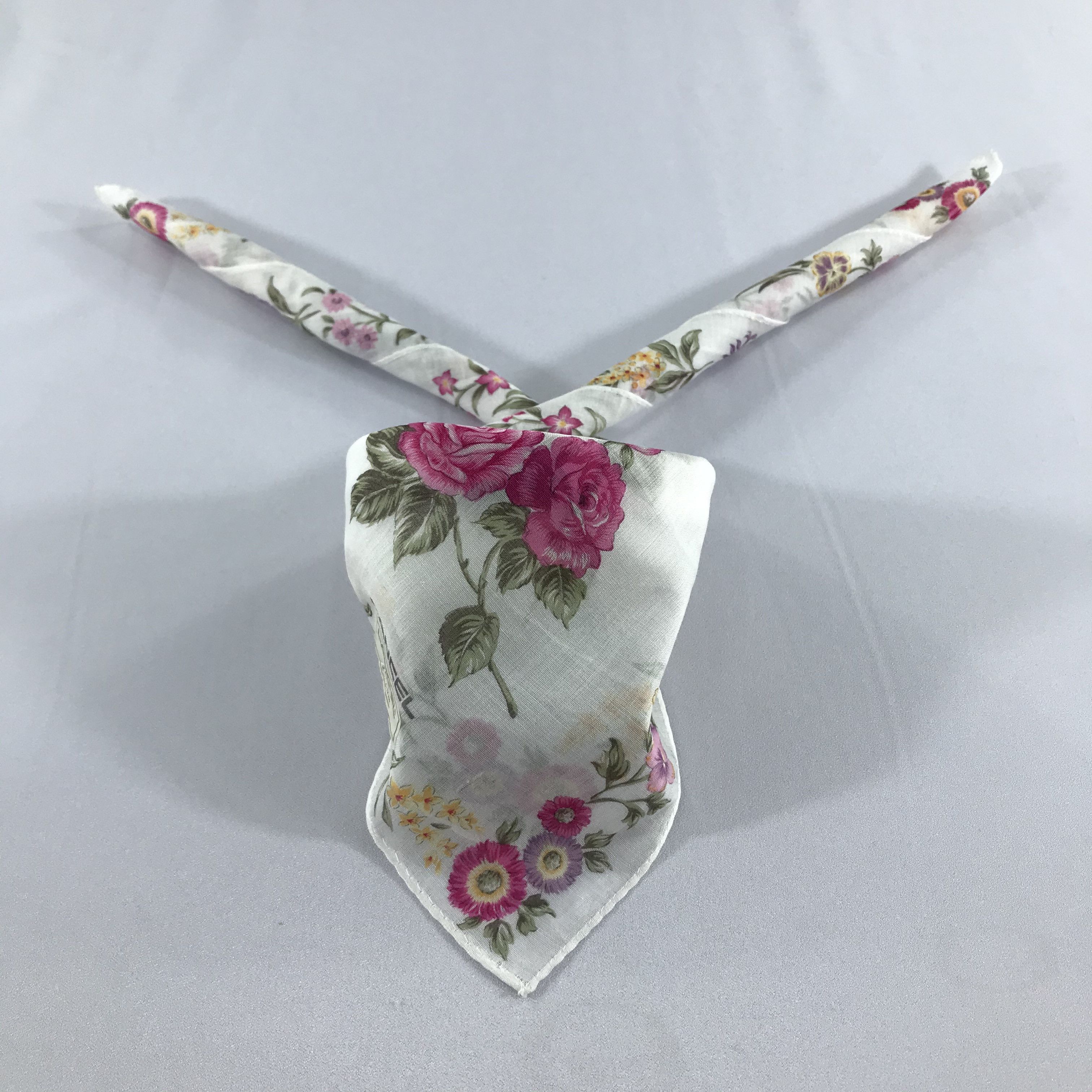 Lancel Lancel Floral Handkerchief Neckerchief Bandana H654 Size ONE SIZE - 2 Thumbnail