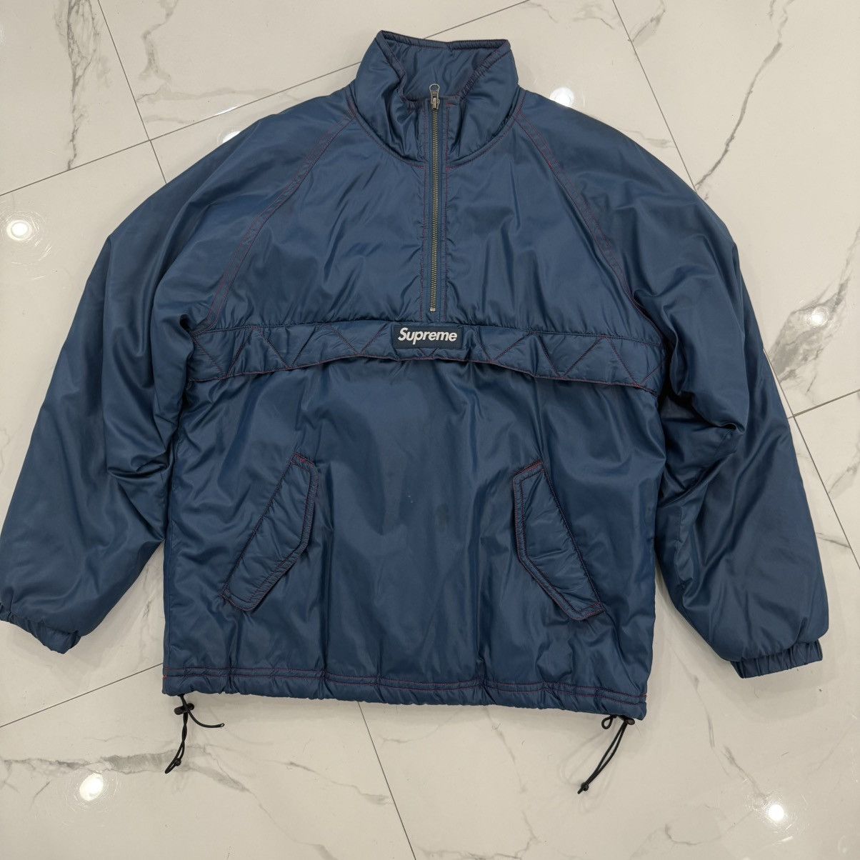 Supreme Supreme FW17 Contrast Stitch Half Zip PullOver Jacket Blue Size US M / EU 48-50 / 2 - 1 Thumbnail