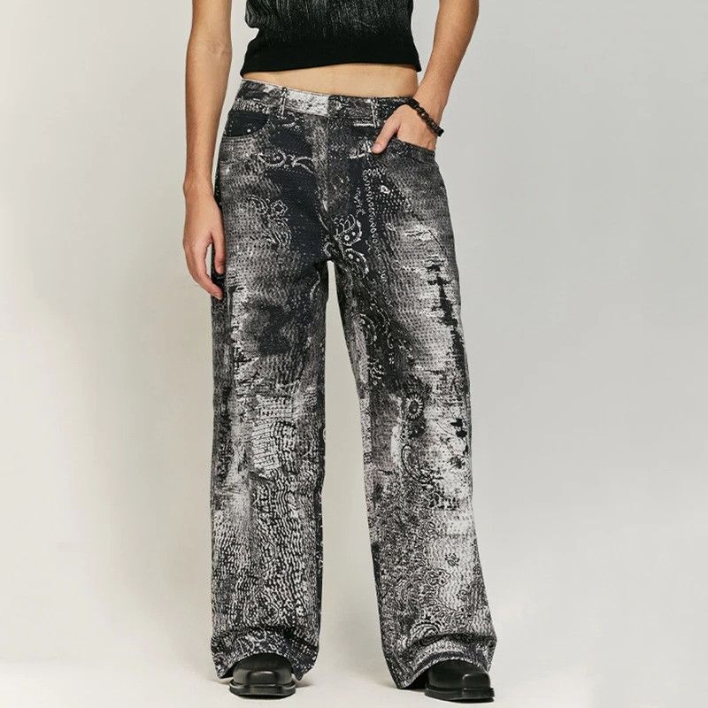 Jean Casual Wide Leg Printed Jeans Size US 32 / EU 48 - 2 Thumbnail