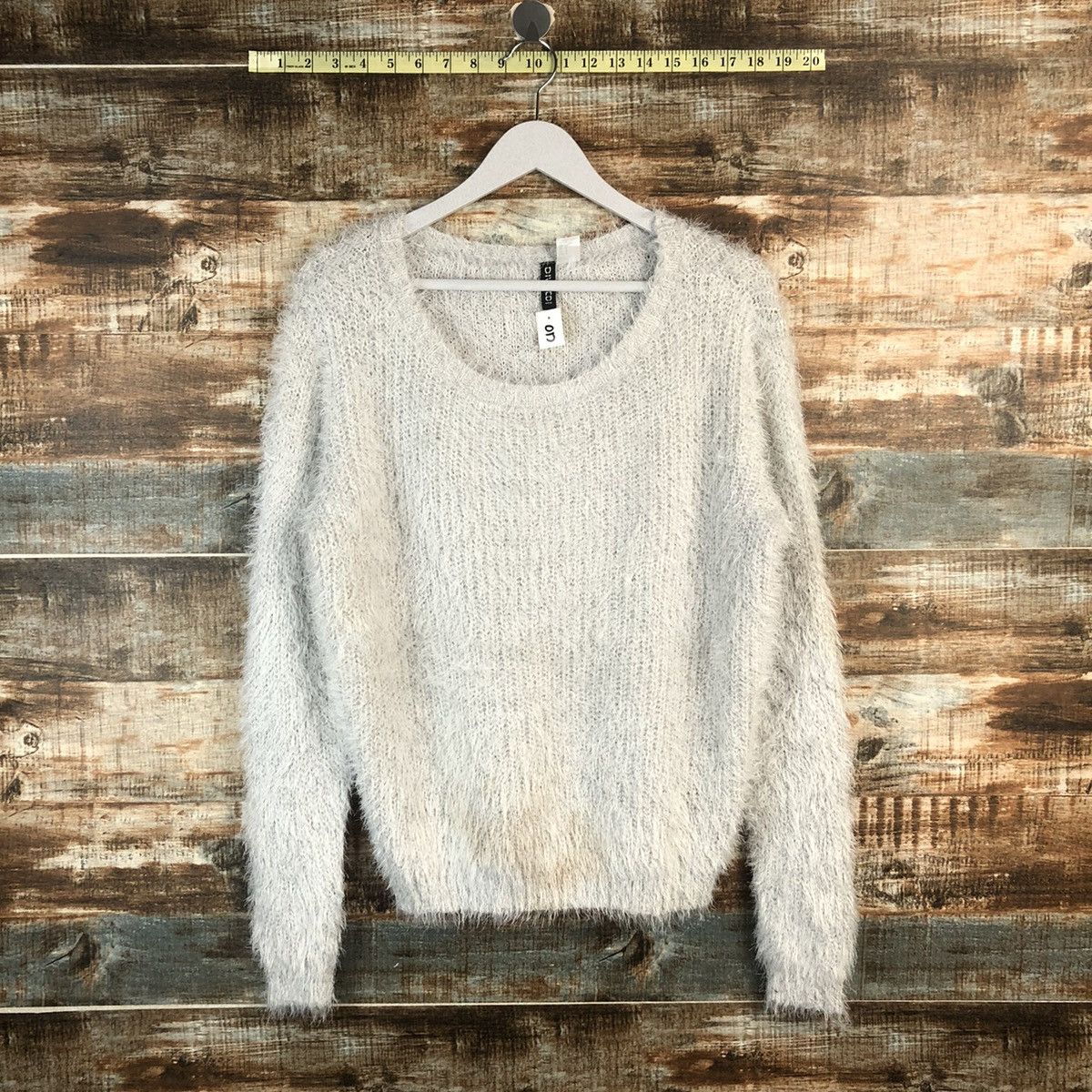 Homespun Knitwear × Japanese Brand DL H&M Grey Mohair shaggy fur Knitwear #C032 Size M / US 6-8 / IT 42-44 - 1 Thumbnail