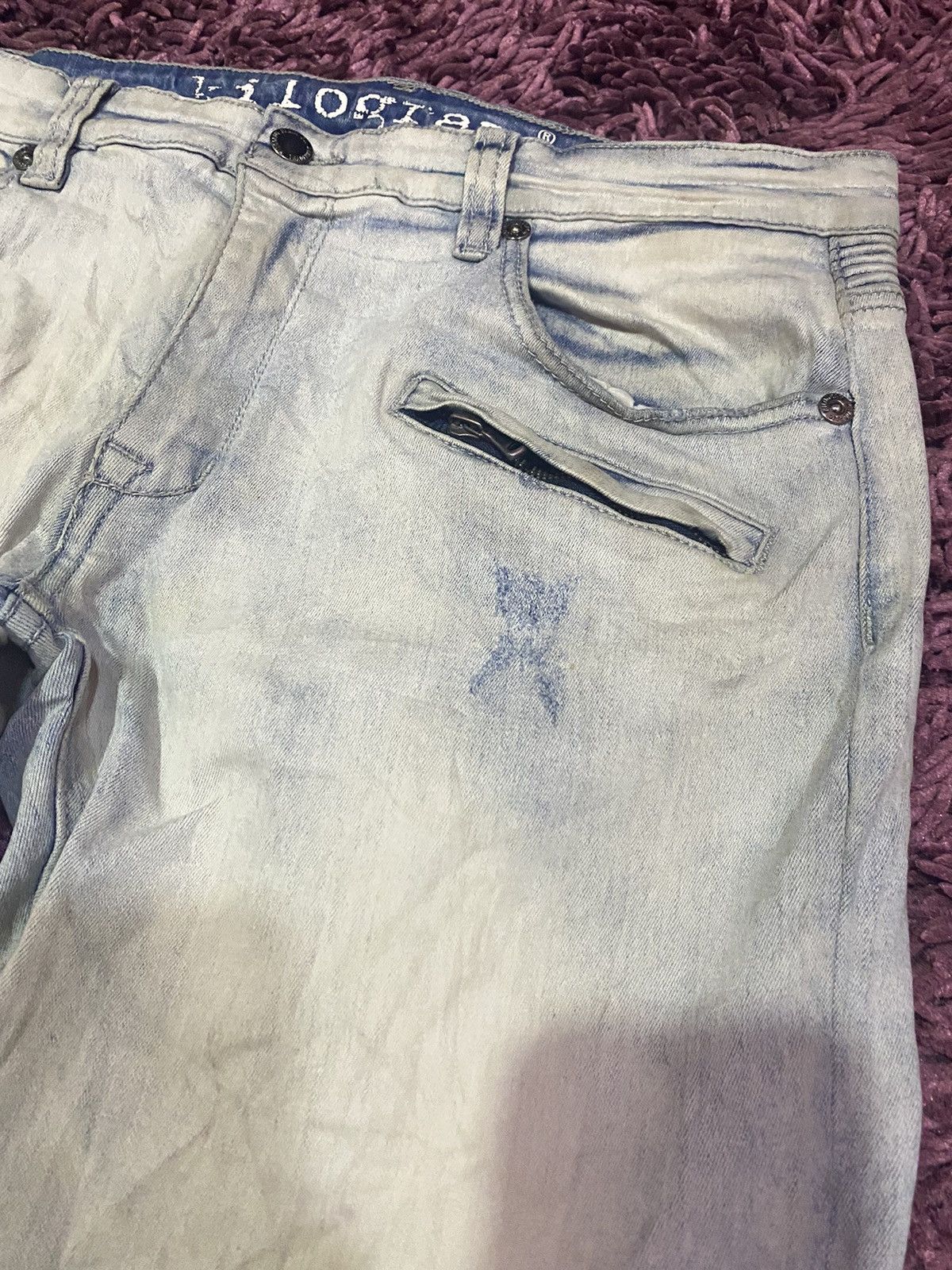 Japanese Brand × Vintage Vintage Kilogram Light Blue Men Custom Skinny Jeans Size US 34 / EU 50 - 4 Thumbnail
