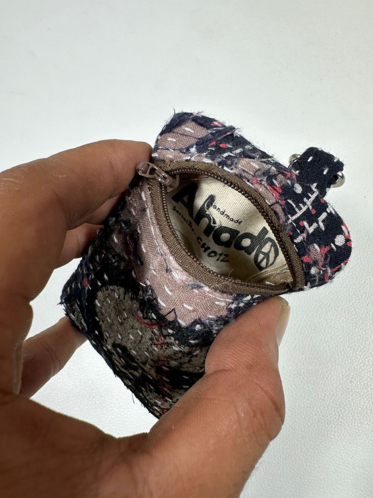 Handmade Custom Made Distressed Paisley Patchwork Boro Keychain Size ONE SIZE - 8 Thumbnail
