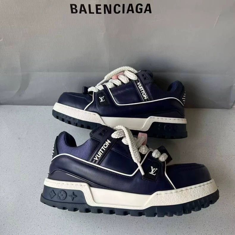 LV Trainer Valentine's blue sneakers-2508