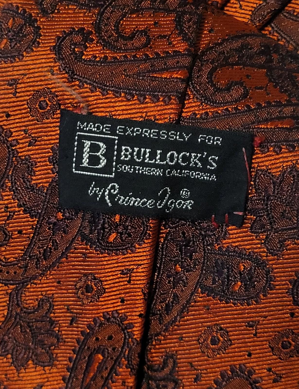 Other Bullock’s S. California Prince Igor Paisley Brown & Orange Size ONE SIZE - 2 Thumbnail