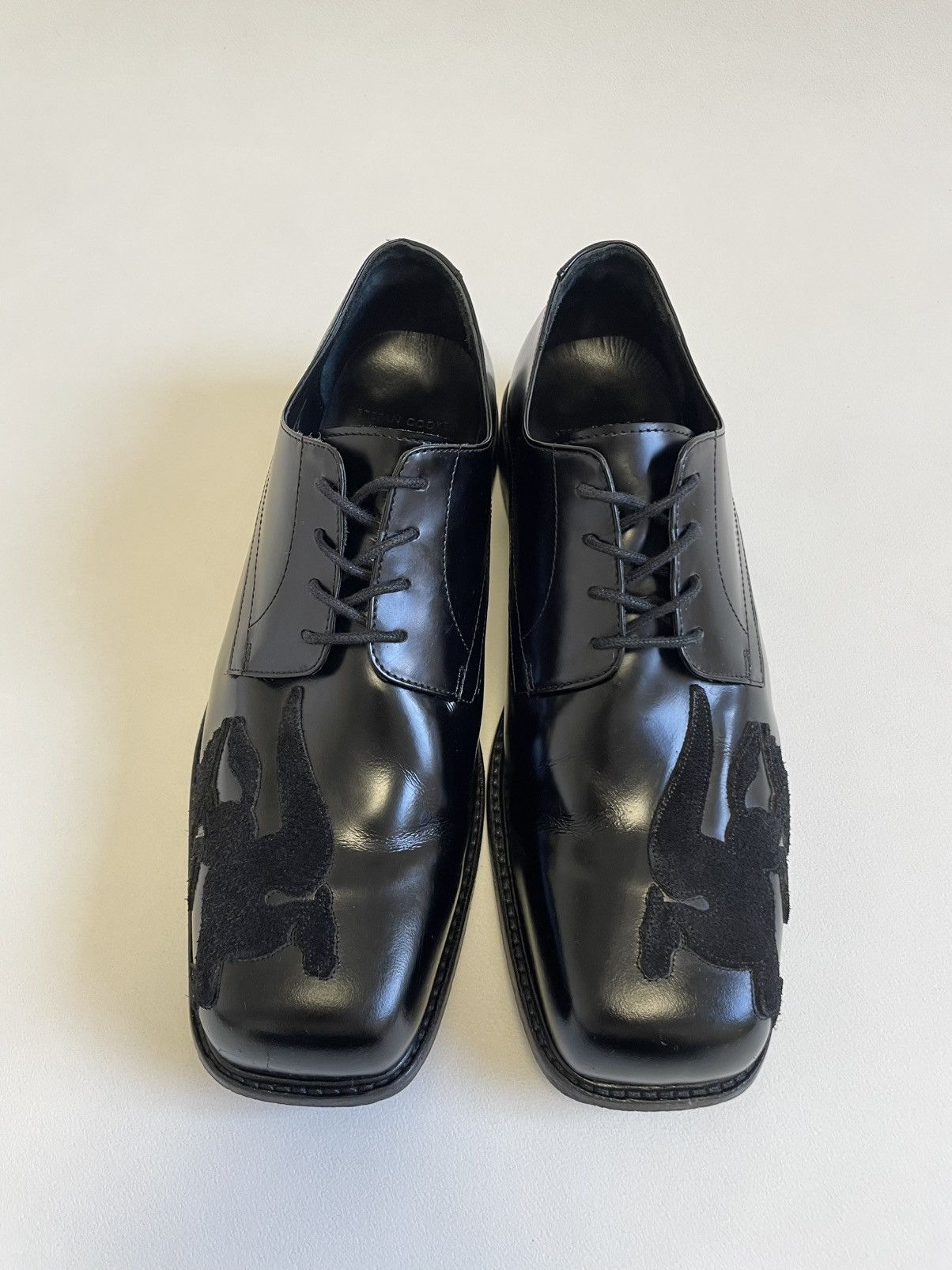 Stefan Cooke ‘Pegasus Patch’ Square Toe Leather Derby Shoes Size US 12 / EU 45 - 20 Thumbnail