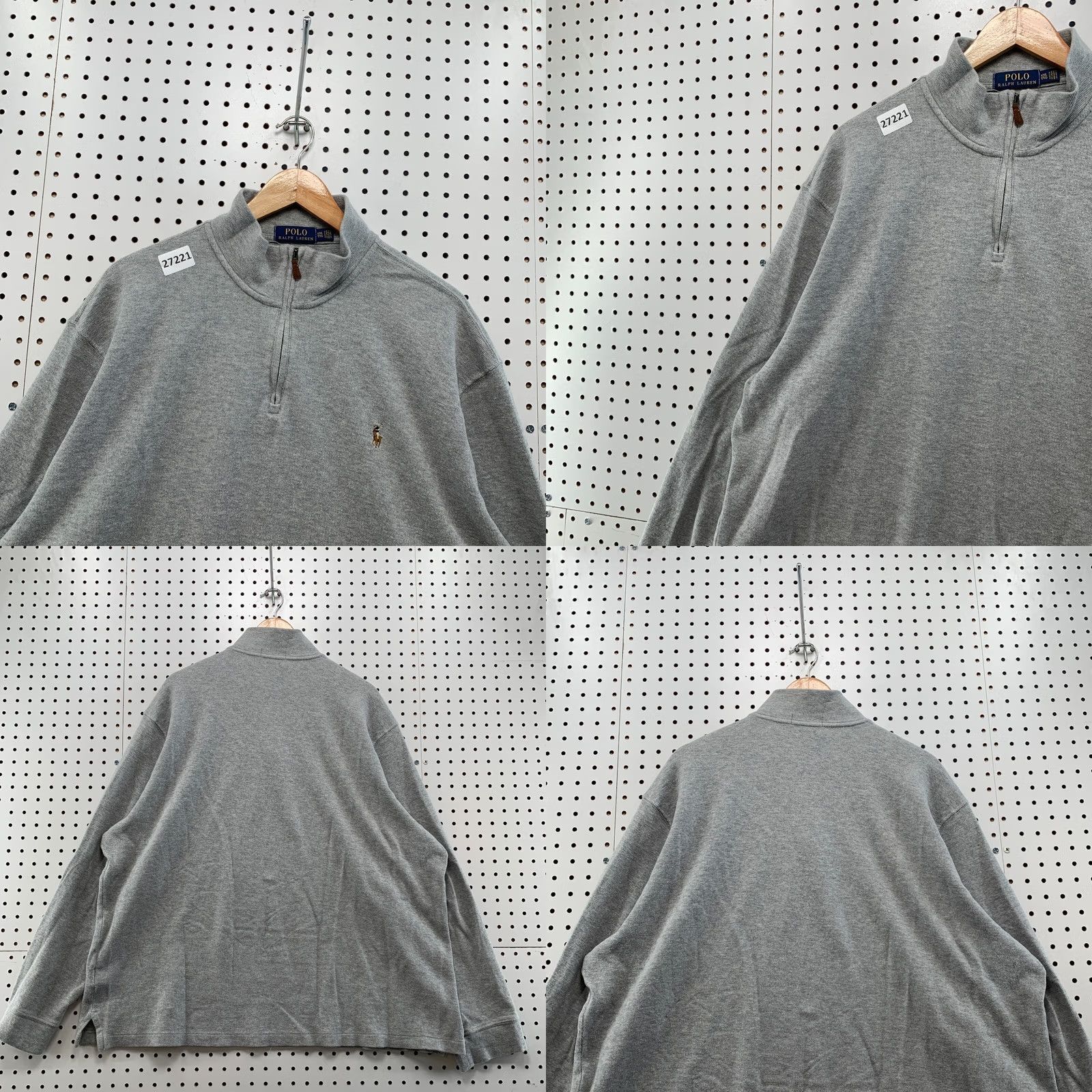 Polo Ralph Lauren Polo Ralph Lauren 1/4 Zip Pullover Sweater Gray Pony Estate Rib Mens 2XL 29x30 Size US XXL / EU 58 / 5 - 8 Thumbnail