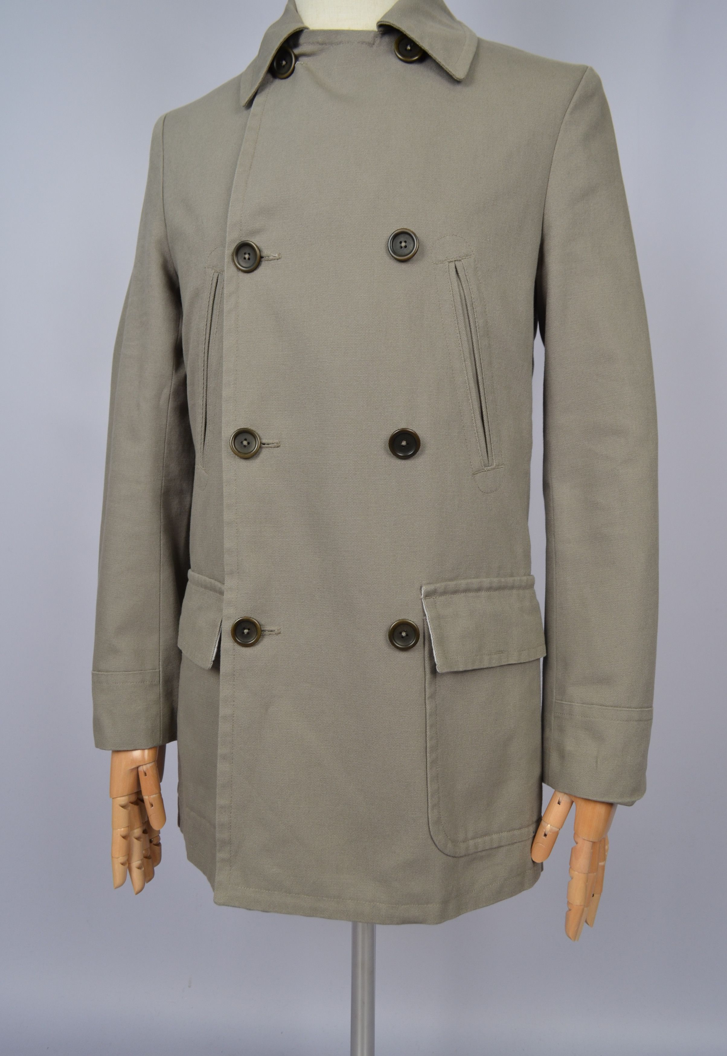 Unis Unis USA Beige Cotton Peacoat Jacket Coat Size 36 / S Size US S / EU 44-46 / 1 - 3 Thumbnail
