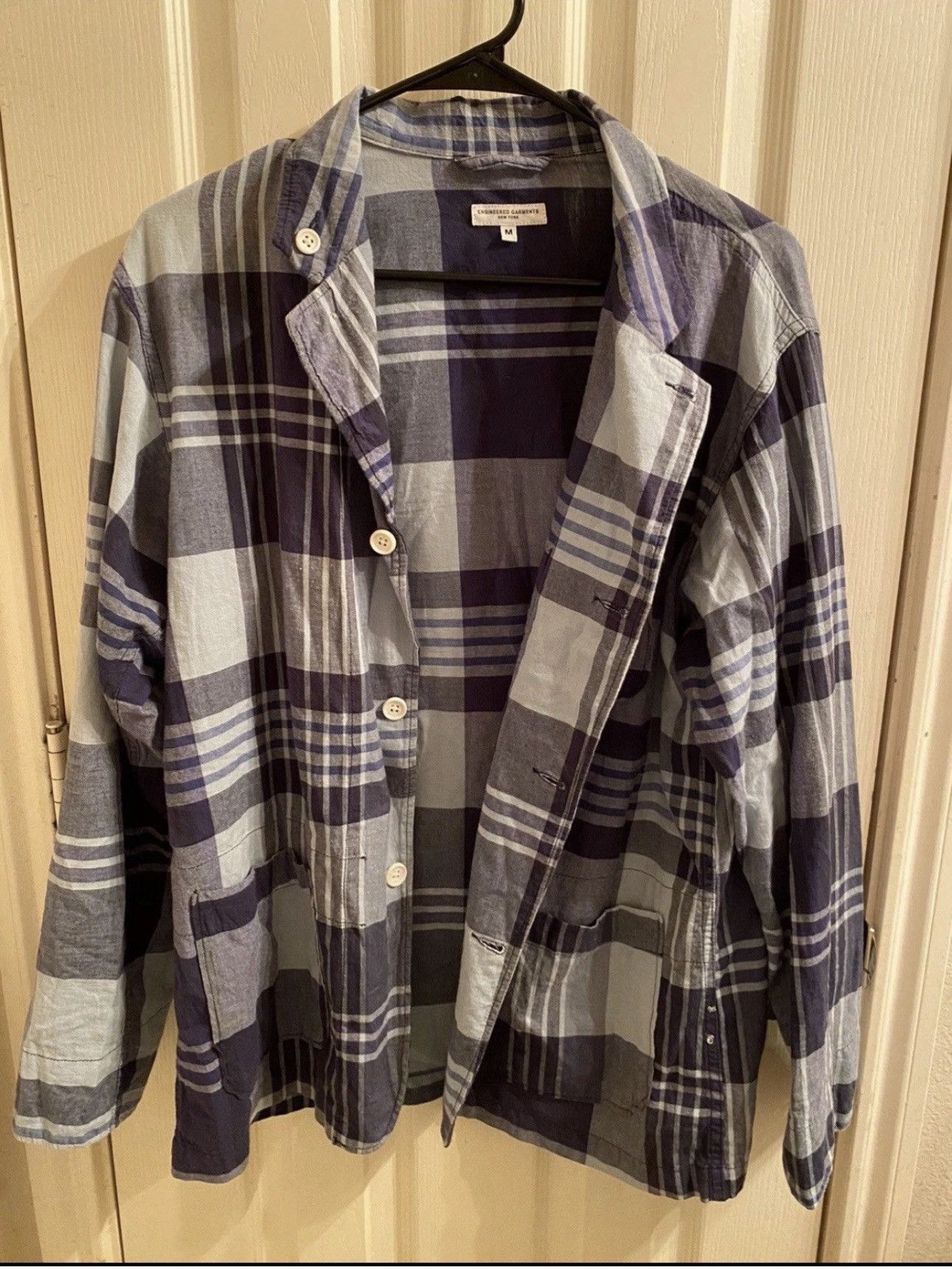 Engineered Garments Loiter Jacket Summer Shirt Blazer M Navy Blue Light Summer Size 38L - 2 Thumbnail