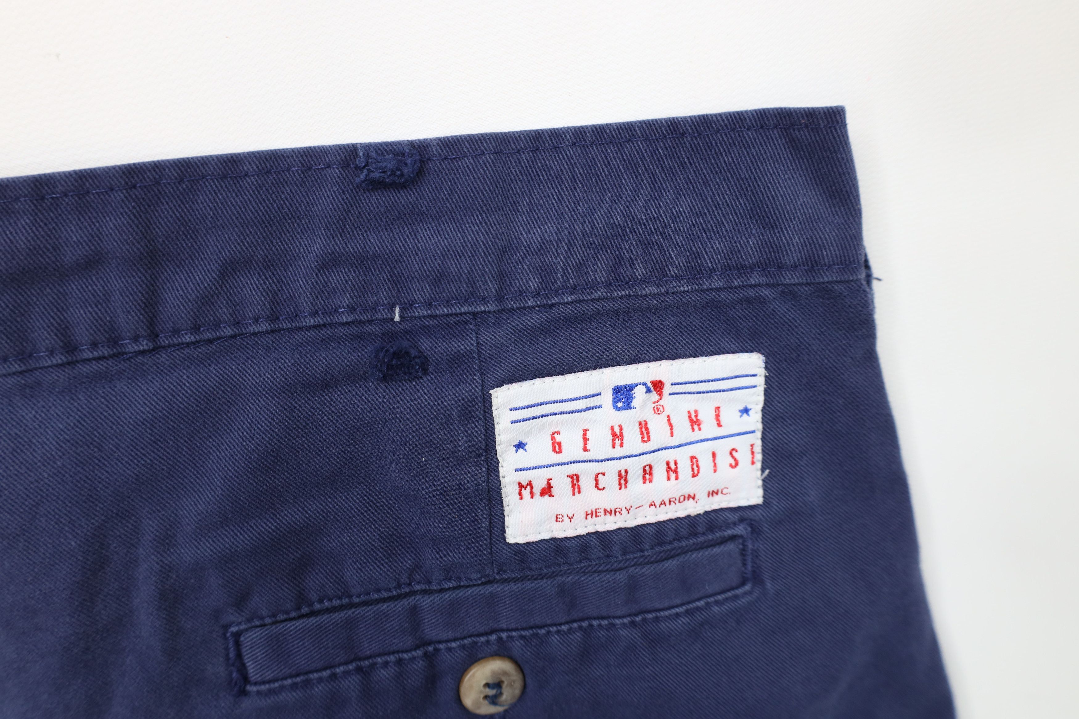 Vintage Vintage 90s Tigers Baseball Chino Golf Shorts Blue Cotton Size US 36 / EU 52 - 14 Thumbnail