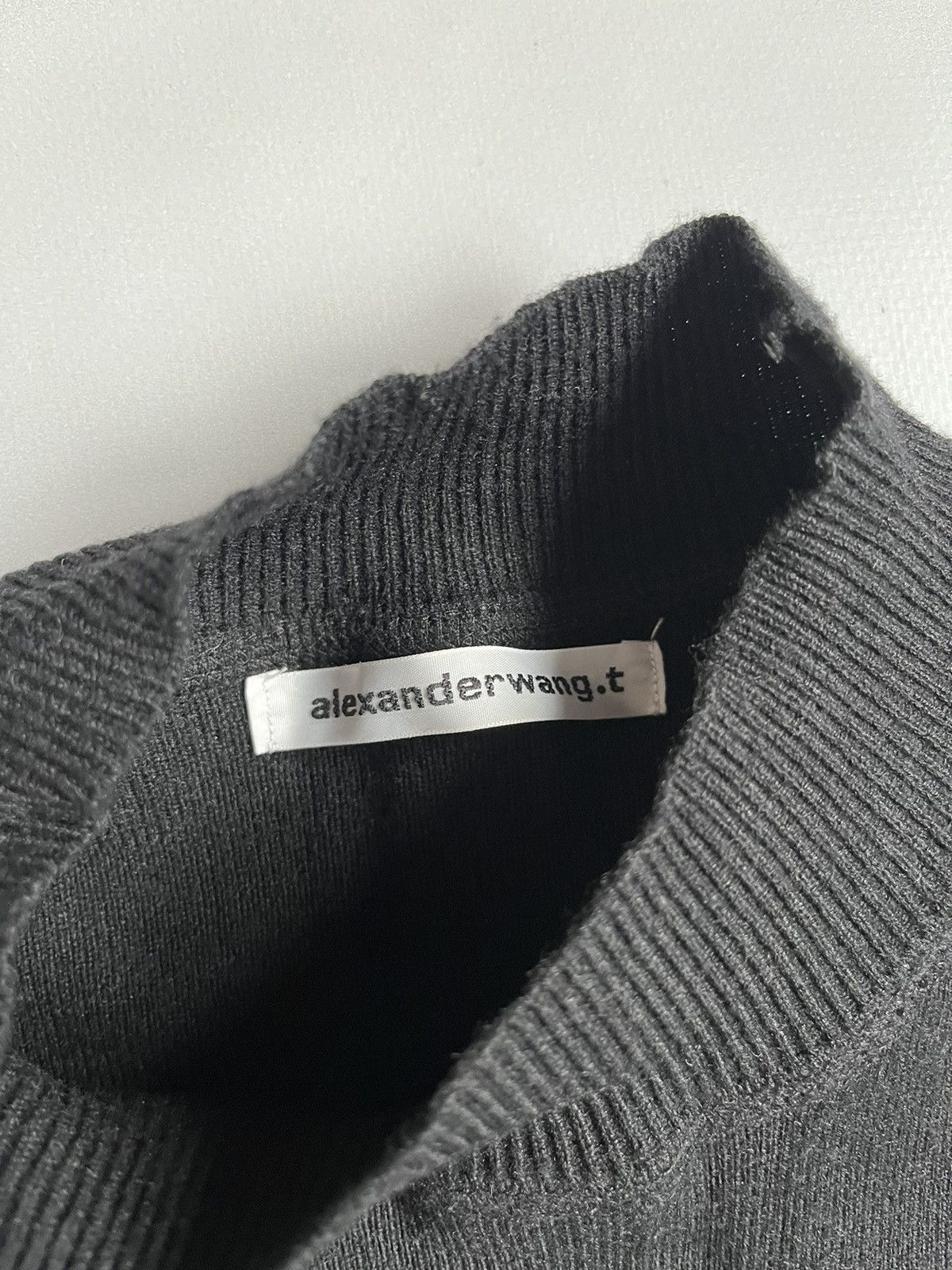 Alexander Wang Alexander Wang Black Wool Mock Neck Short Sleeve Dress Size M / US 6-8 / IT 42-44 - 3 Thumbnail
