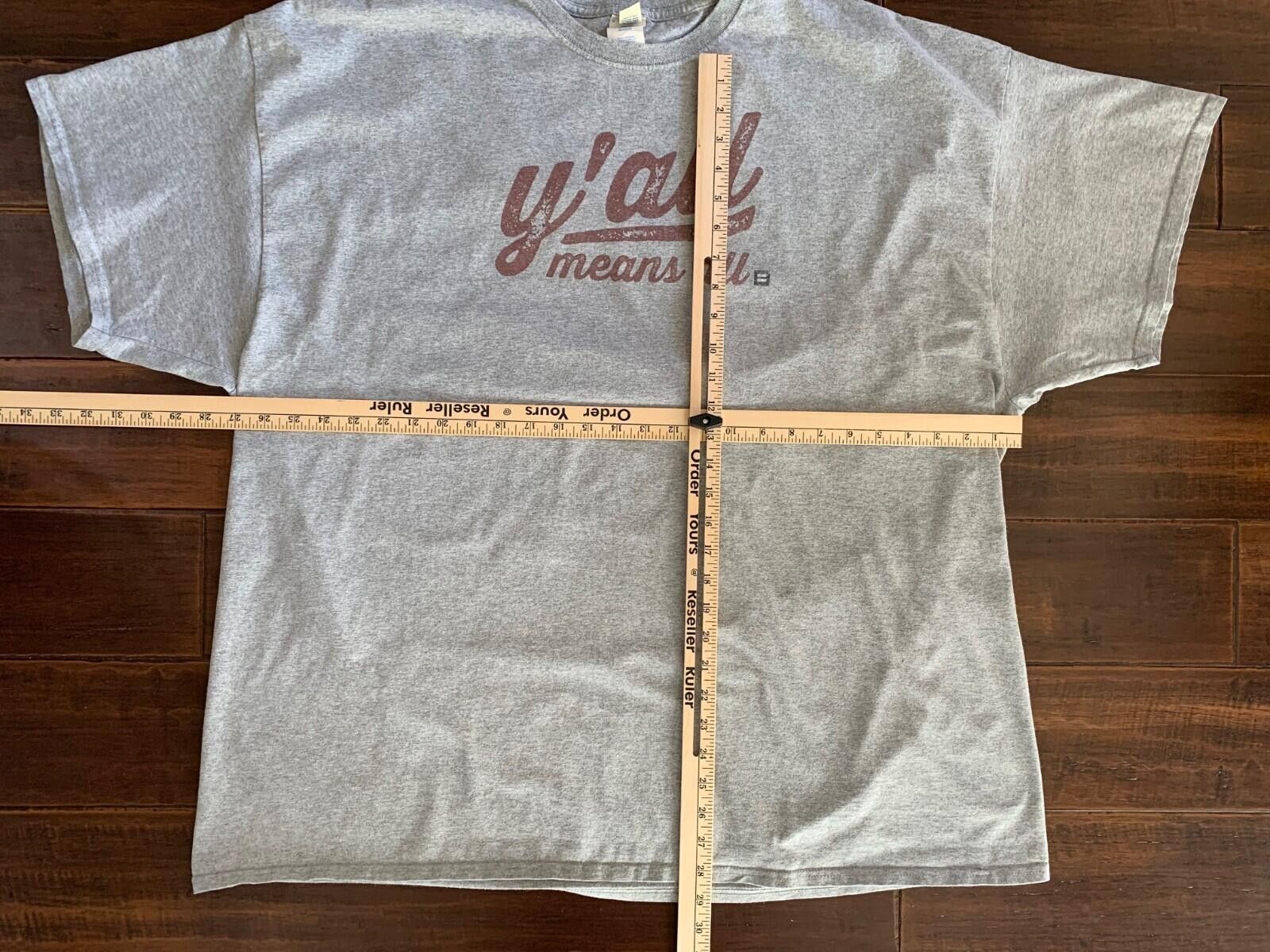 Allsaints Men's 4XL Y'all Means All Gray T-Shirt Size US XXL / EU 58 / 5 - 4 Thumbnail