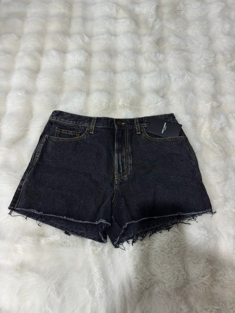 Saint Laurent Paris Saint Laurent Paris Destroy Fringed Denim Shorts Size US 30 / EU 46 - 1 Thumbnail
