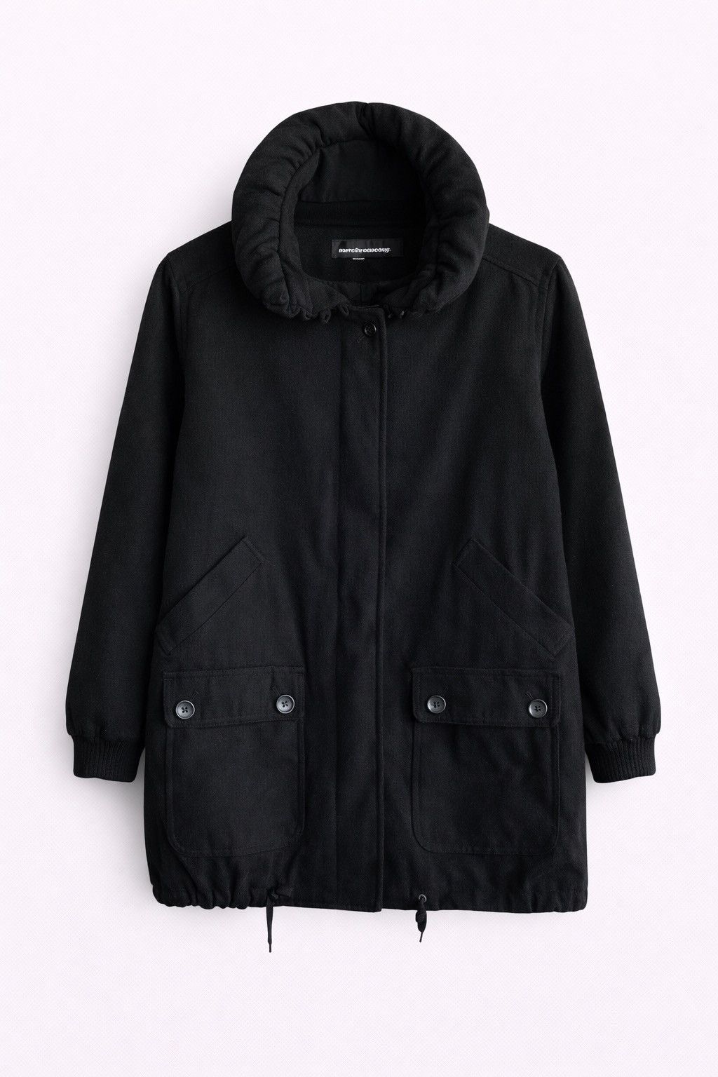 Issey Miyake mercibeaucoup, Black Wool Blend Padded Coat Hooded Jacket Size US S / EU 44-46 / 1 - 1 Thumbnail