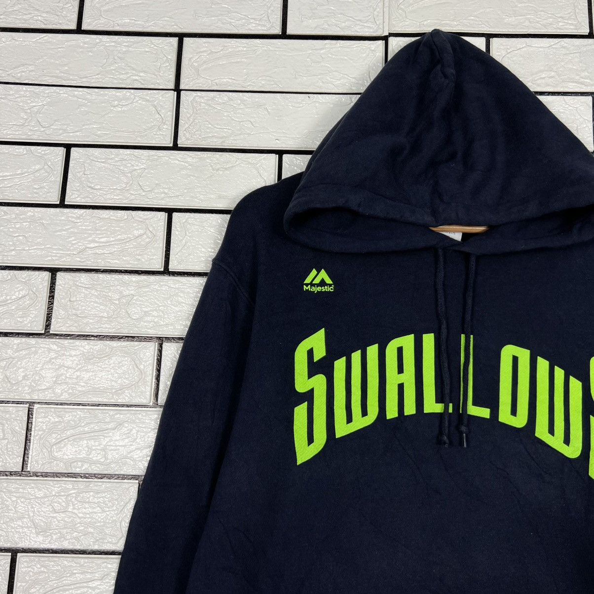Majestic SWALLOWS Big Logo Pullover Hoodie Sweatshirt #4308-C195 Size US L / EU 52-54 / 3 - 3 Thumbnail