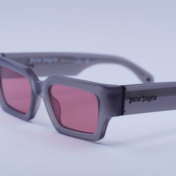 Palm Angels Palm Angels PERI086 HYDE 0921 Sunglasses Grey Rectangle Size ONE SIZE - 4 Thumbnail