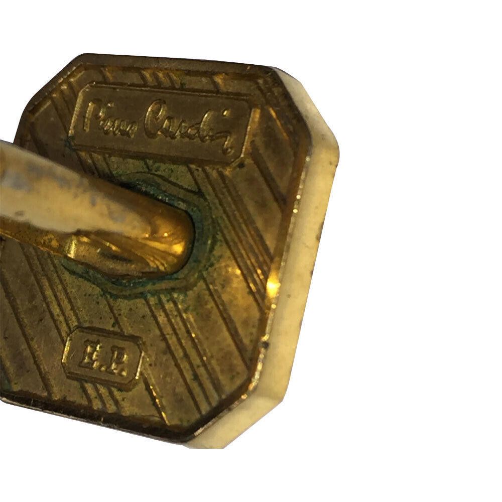 Pierre Cardin Pierre Cardin Gold and Black Enamel Retro Cufflinks Size ONE SIZE - 6 Thumbnail