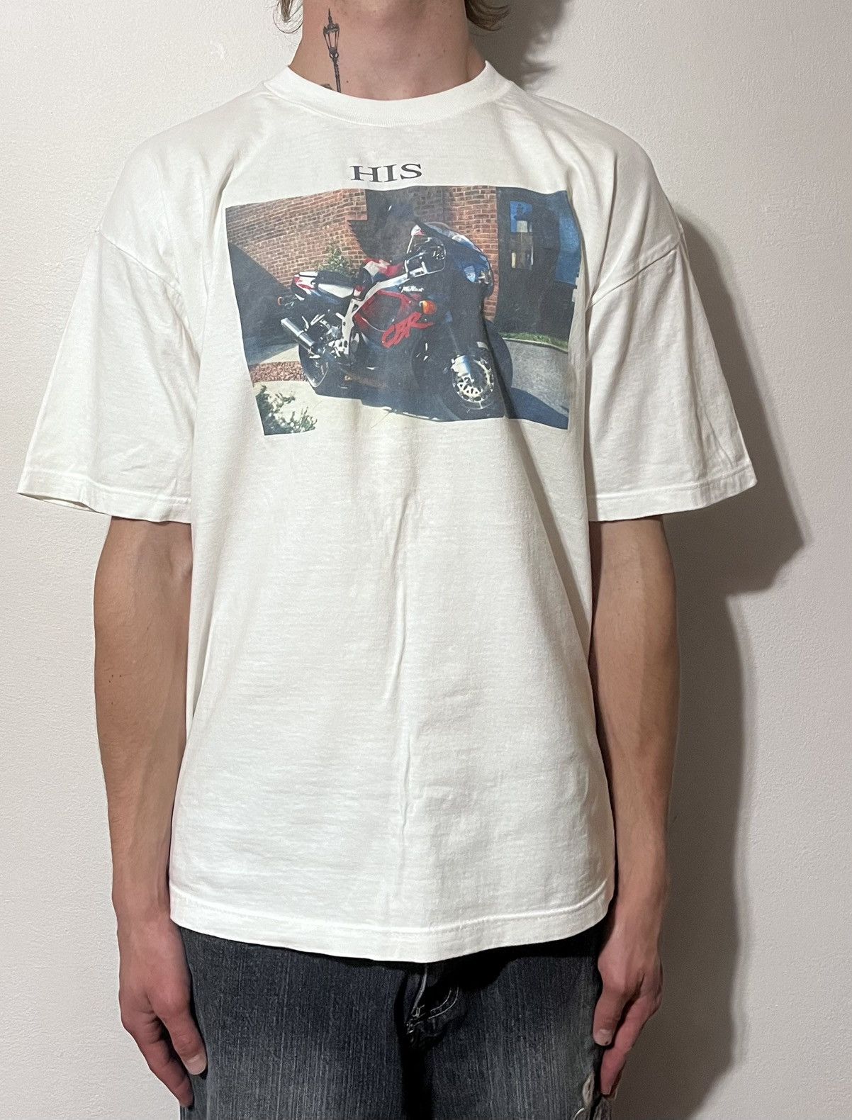 Hanes Vintage Hanes Heavyweight Moto Bike Tee XL Y2K Size US XL / EU 56 / 4 - 2 Thumbnail