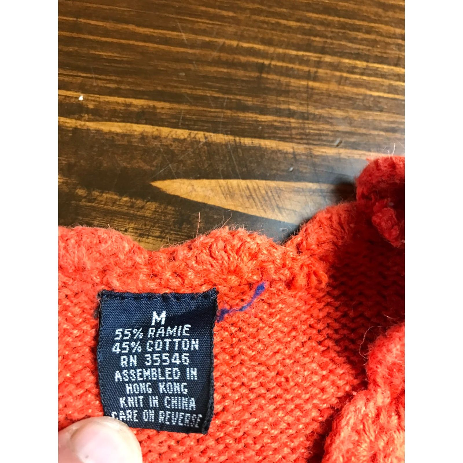 Vintage Honors Sweater Women Size Medium Orange Knit Pullover Round Neck Womens Size M / US 6-8 / IT 42-44 - 7 Thumbnail