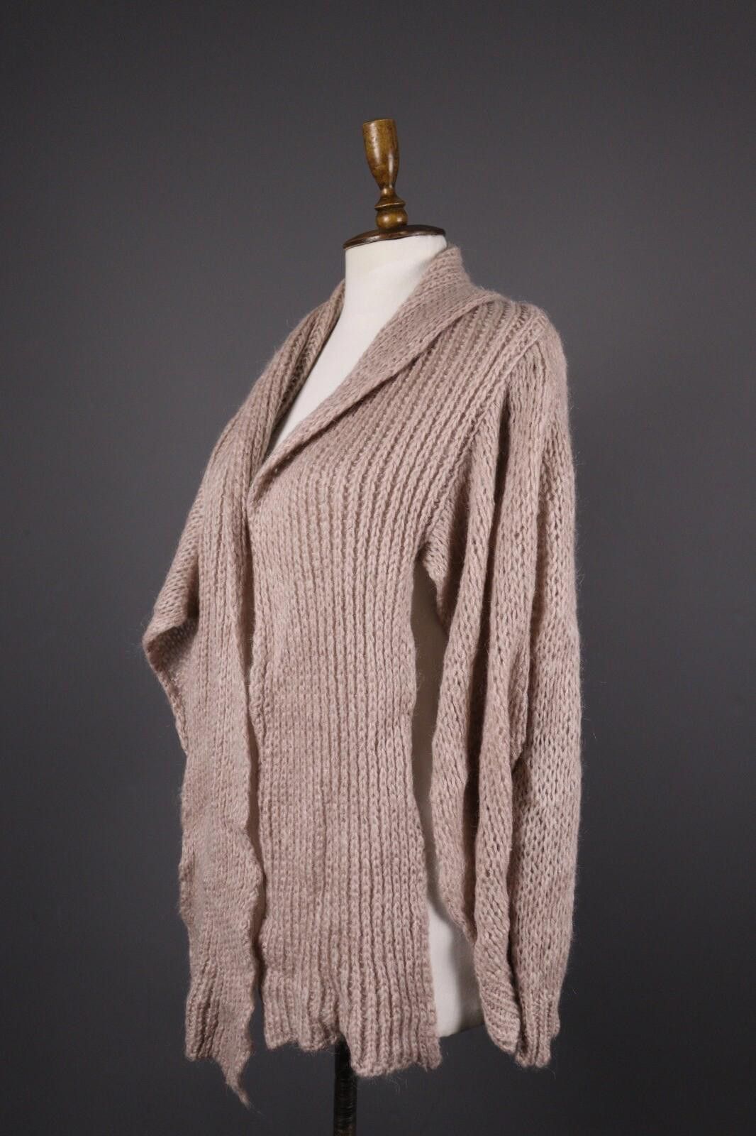Designer Manila Grace Mohair Pink Draped Cardigan Sweater Size 1 Size M / US 6-8 / IT 42-44 - 4 Thumbnail