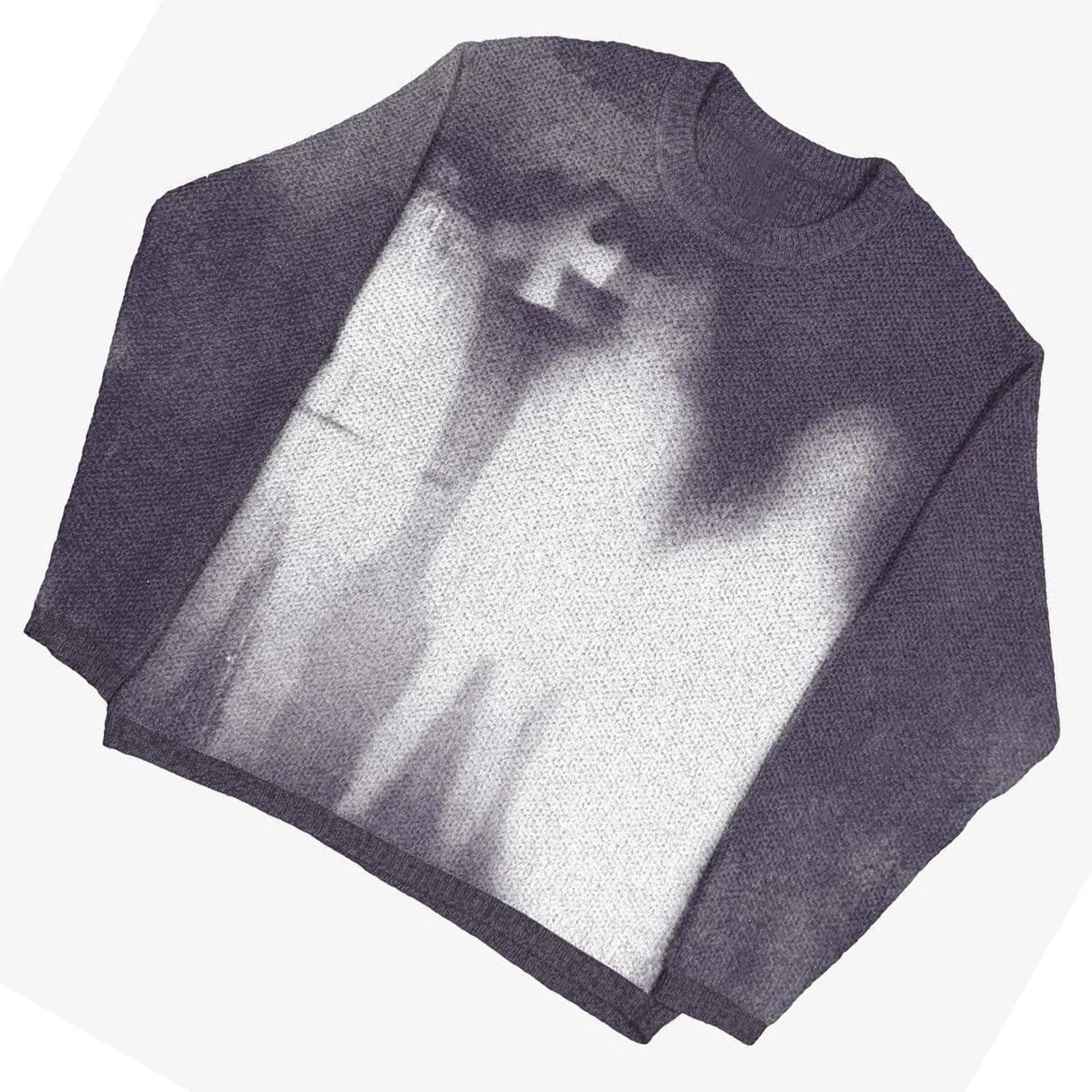 Designer × Japanese Brand Shadow people pattern printed sweater Size US XL / EU 56 / 4 - 2 Thumbnail
