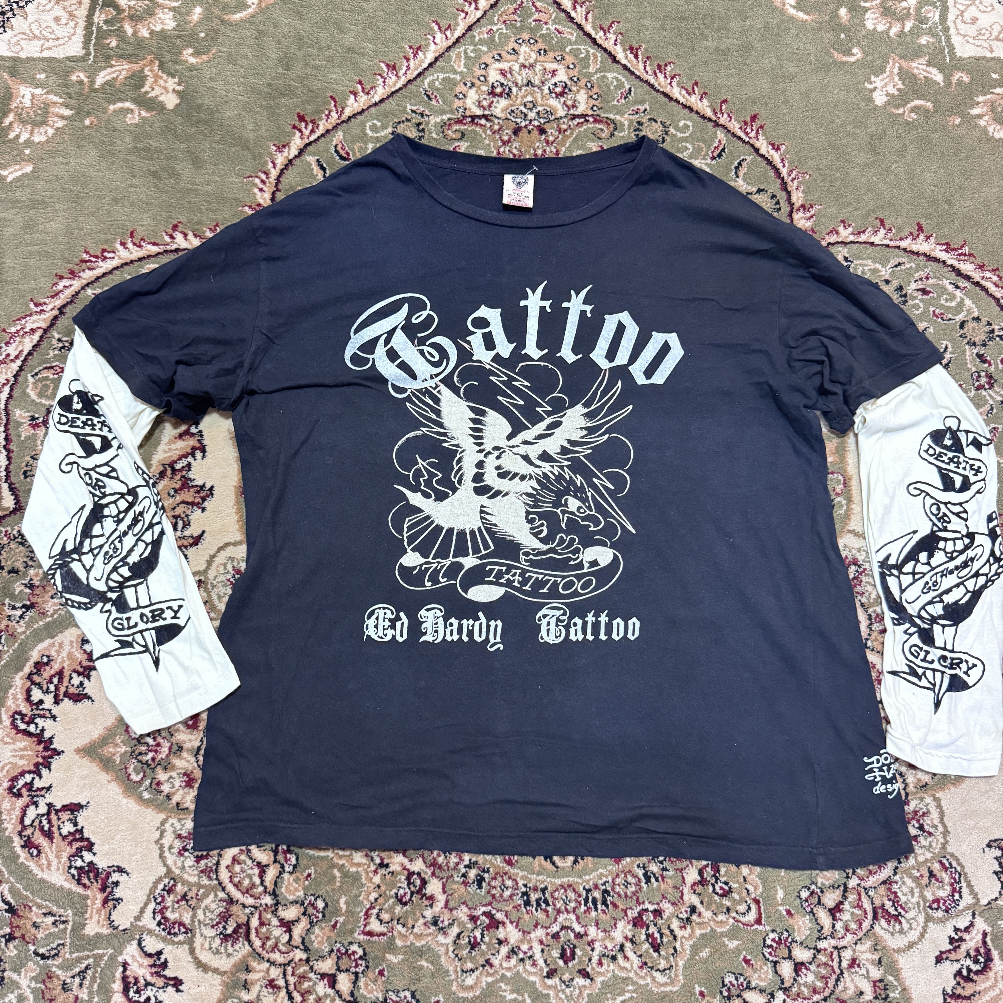 Ed Hardy × Japanese Brand Vintage Y2K Ed Hardy T Shirt Long Sleeve