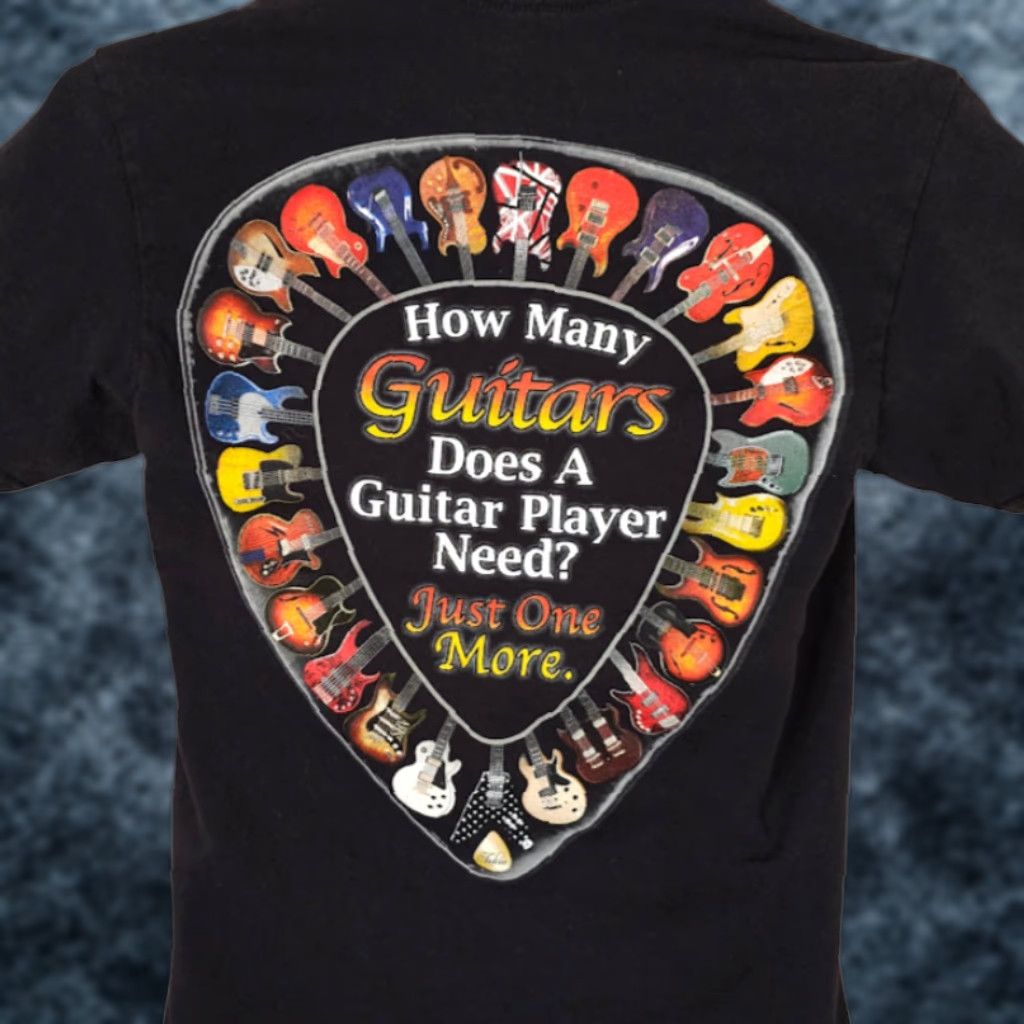 Vintage Guitar Player T Shirt Mens Size Small Black Just One More Guitar Shirt Size US S / EU 44-46 / 1 - 1 Thumbnail