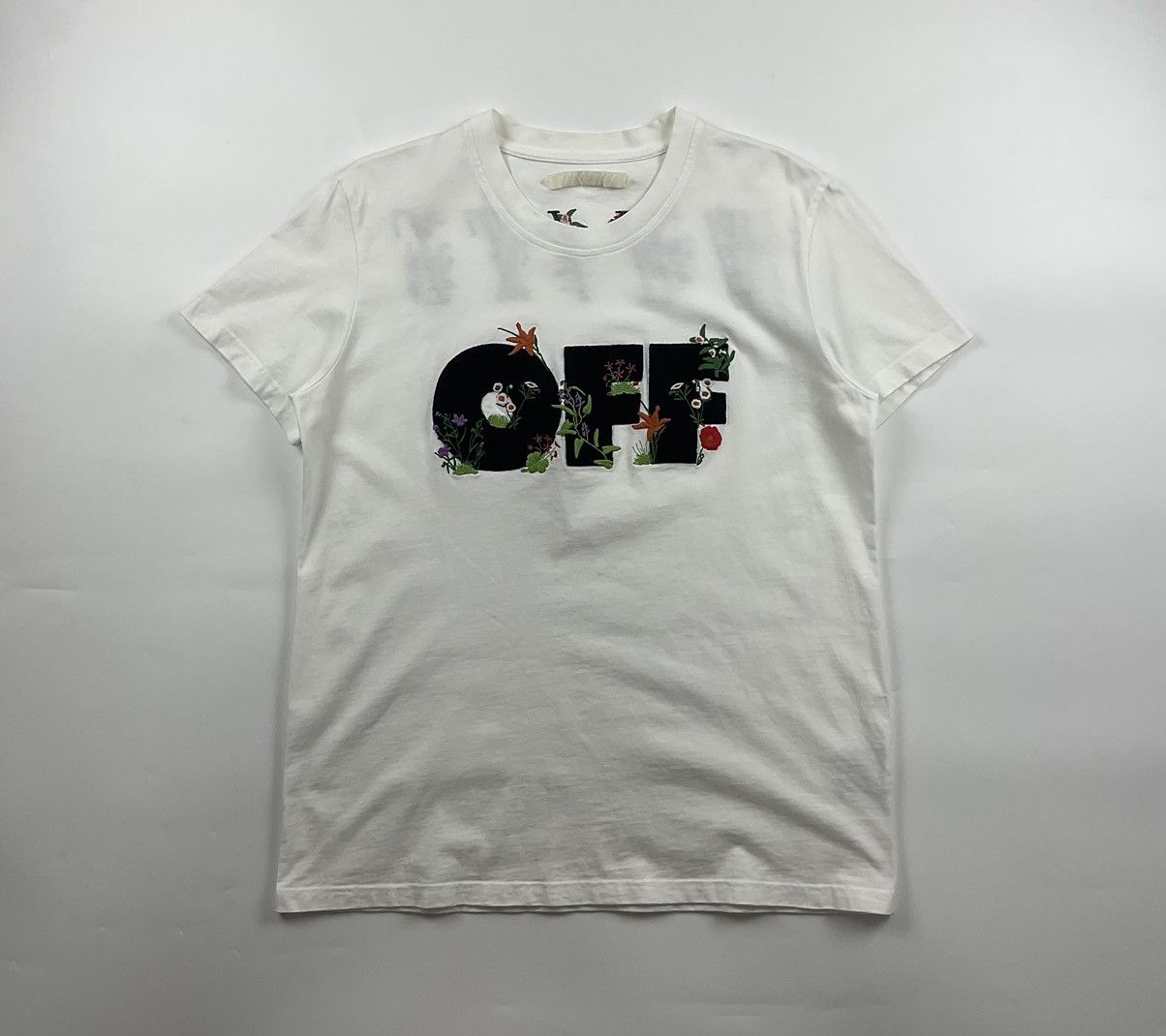 Off-White Off White Flower Embroidery Tee Size US S / EU 44-46 / 1 - 1 Thumbnail