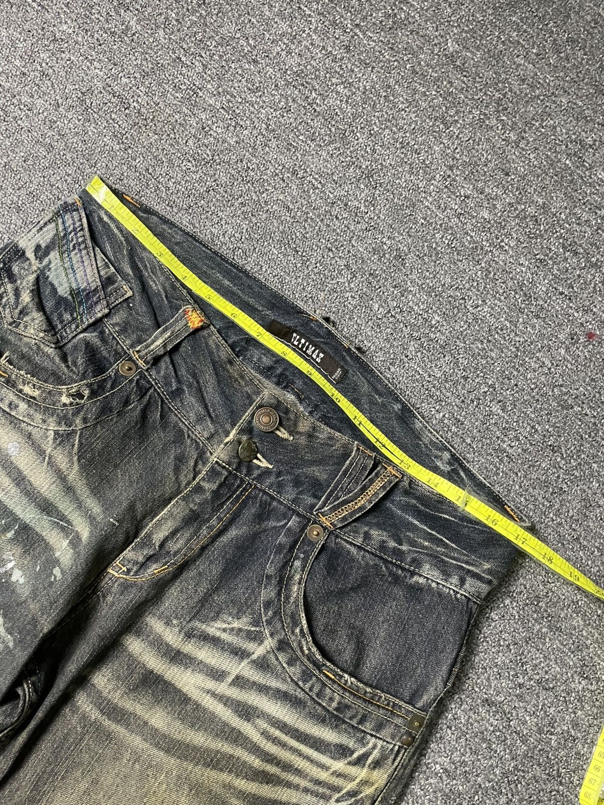 Japanese Brand ULTIMAX PAINT SPLASHED FLARED JEANS (103) Size US 34 / EU 50 - 5 Thumbnail