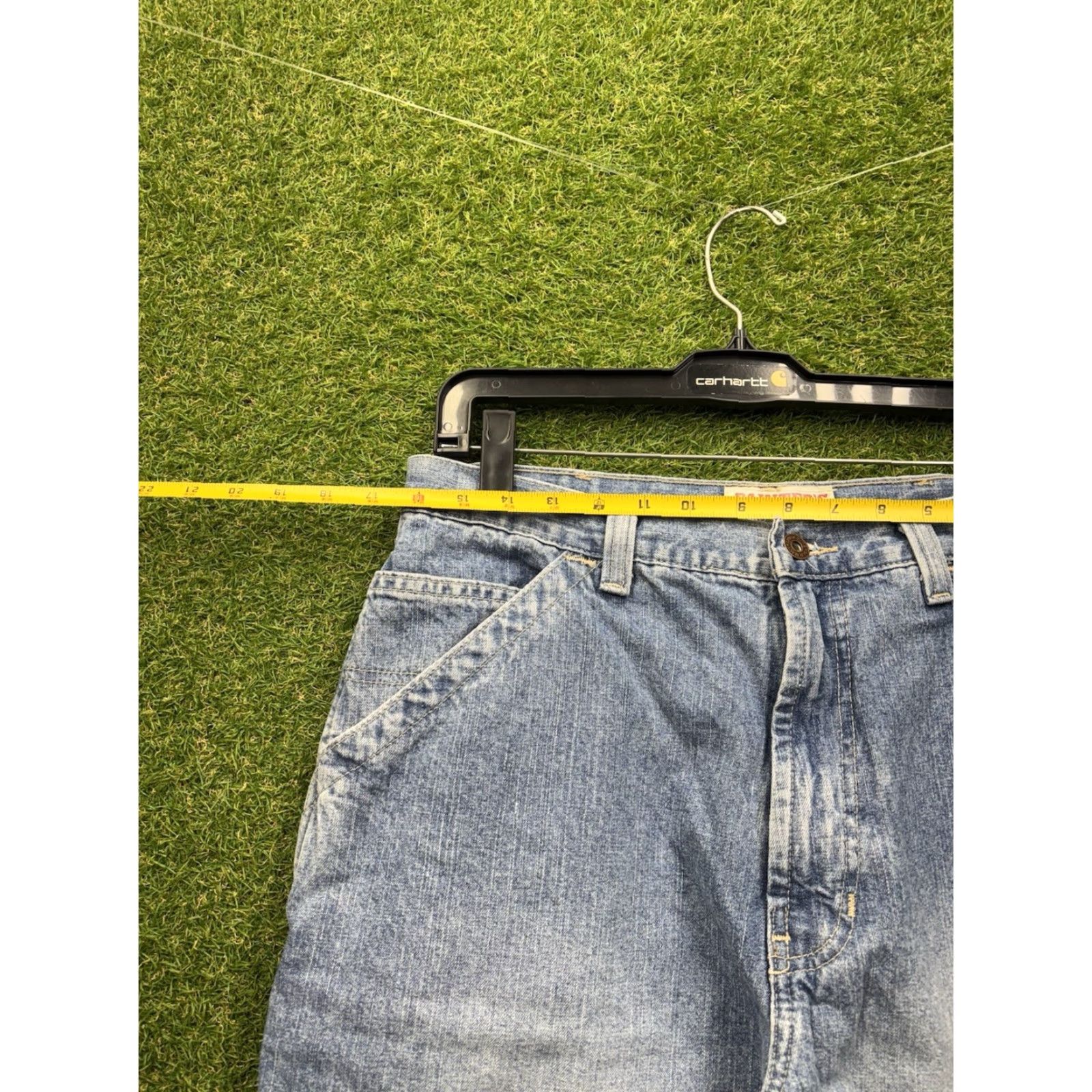 Old Navy VINTAGE Old Navy Jeans Mens 36x30 Carpenter Baggy Wide Utility 00s Light Wash Size US 36 / EU 52 - 3 Thumbnail
