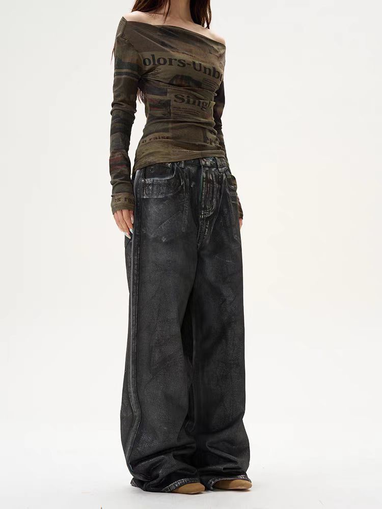 Japanese Brand × Jean Vintage washed baggy wide leg tie-dye jeans Size US 32 / EU 48 - 3 Thumbnail