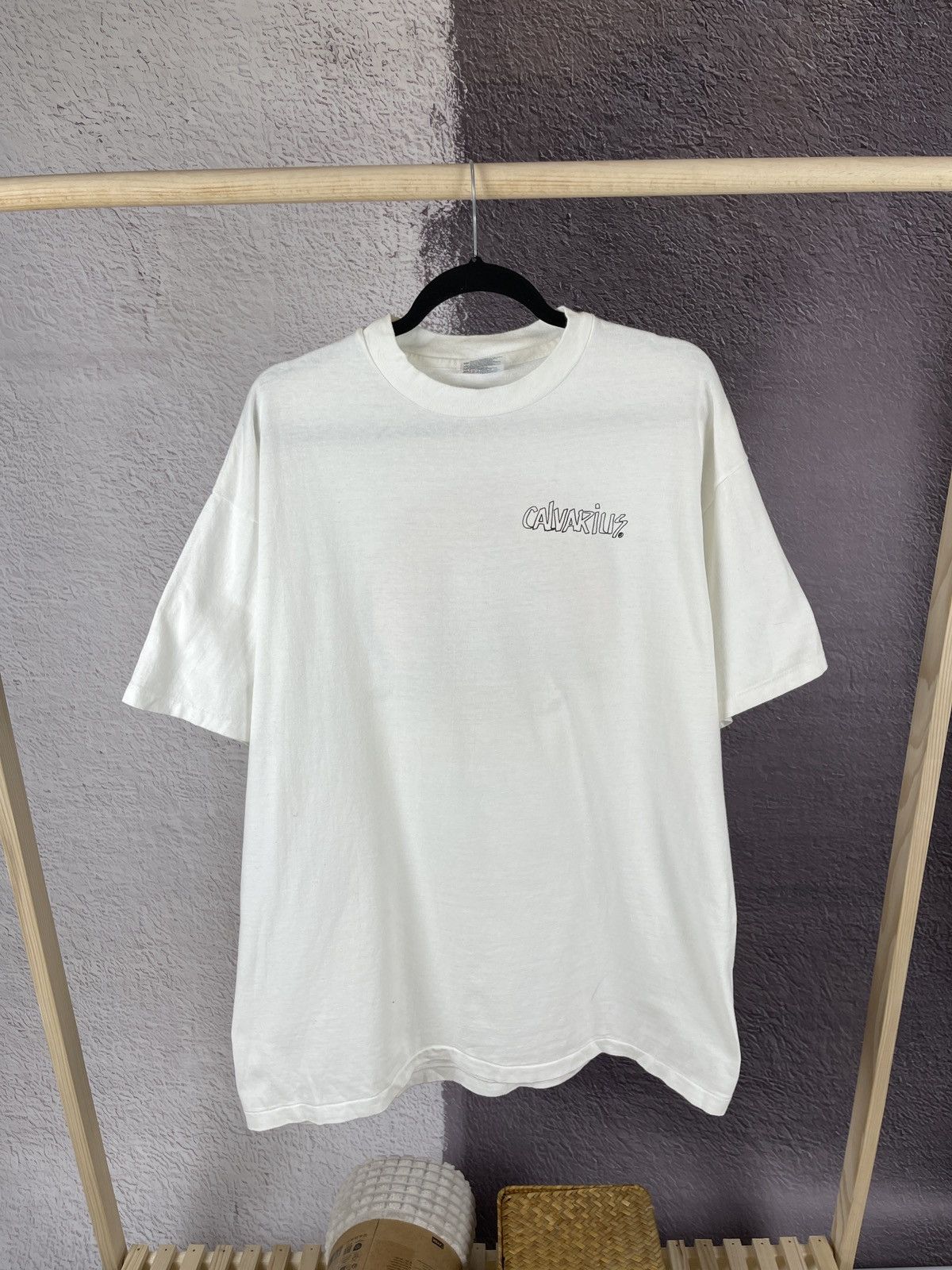Hanes Vintage Calvarius Christianwear T-shirt 1993 Merch Hanes Size US XL / EU 56 / 4 - 3 Thumbnail