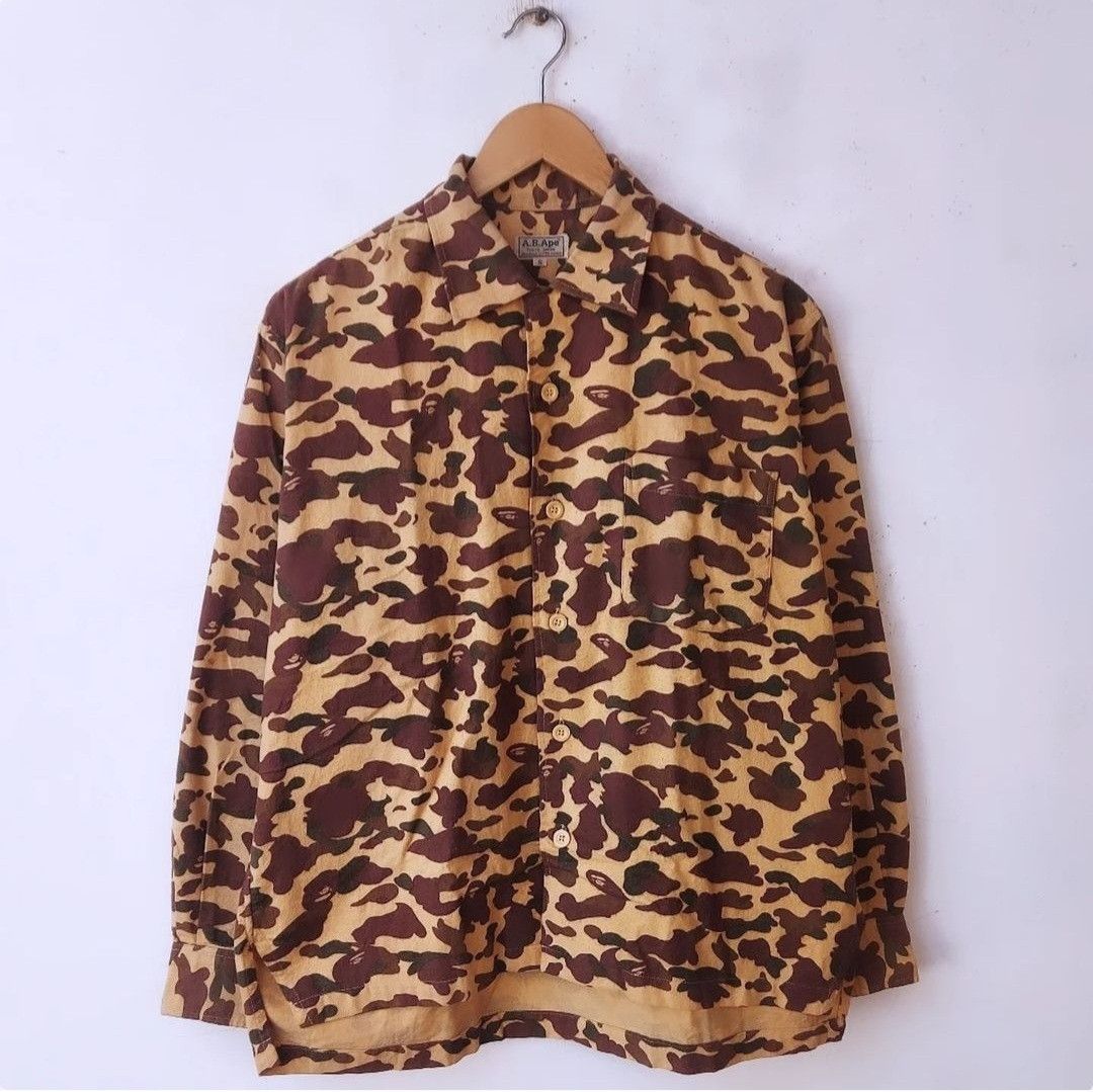 Bape Vintage BAPE 1st Camo Long Sleeve Button Shirt Size US S / EU 44-46 / 1 - 1 Thumbnail