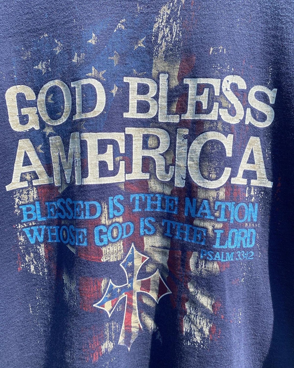 Vintage Vintage God bless America T-shirt Size US XL / EU 56 / 4 - 2 Thumbnail
