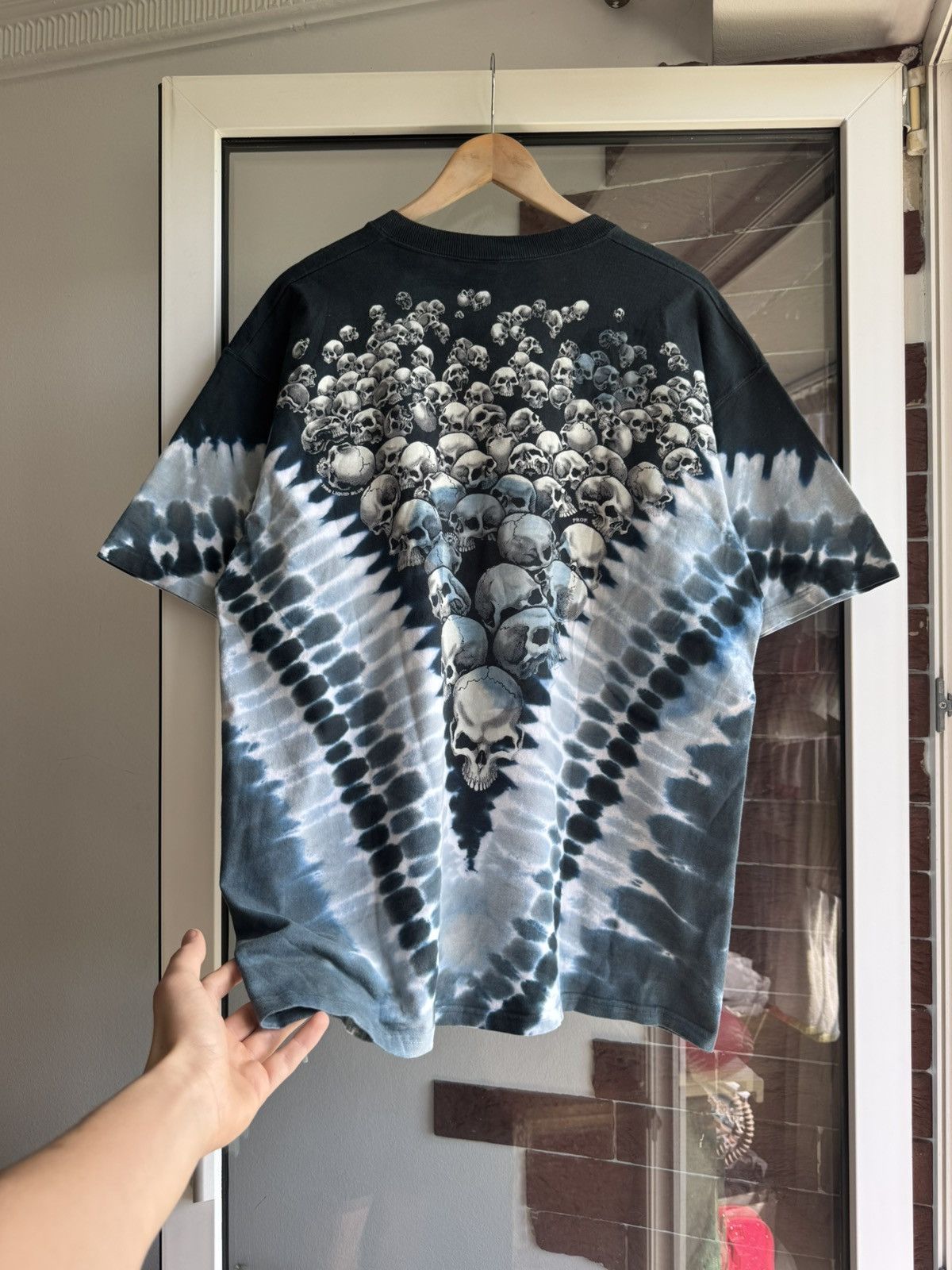 Liquid Blue Vintage Liquid Blue Prof 1998 Field Skull Tie Dye Tee Size US XL / EU 56 / 4 - 7 Thumbnail