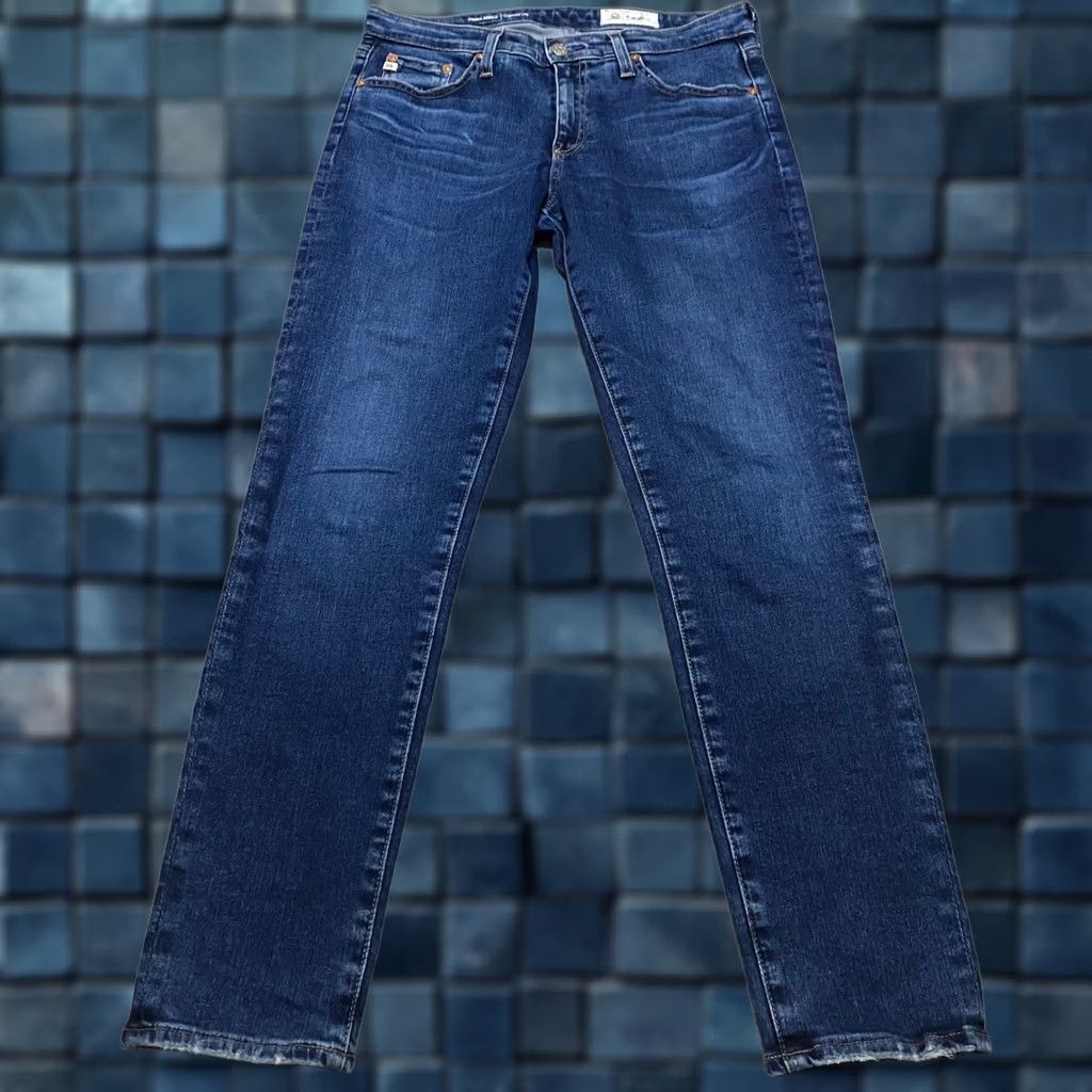 Denime AG Adriano Goldschmied Jeans Blue Denim Dark Wash Cigarette Slim 29 5-Pocket Design Size 29" - 1 Thumbnail