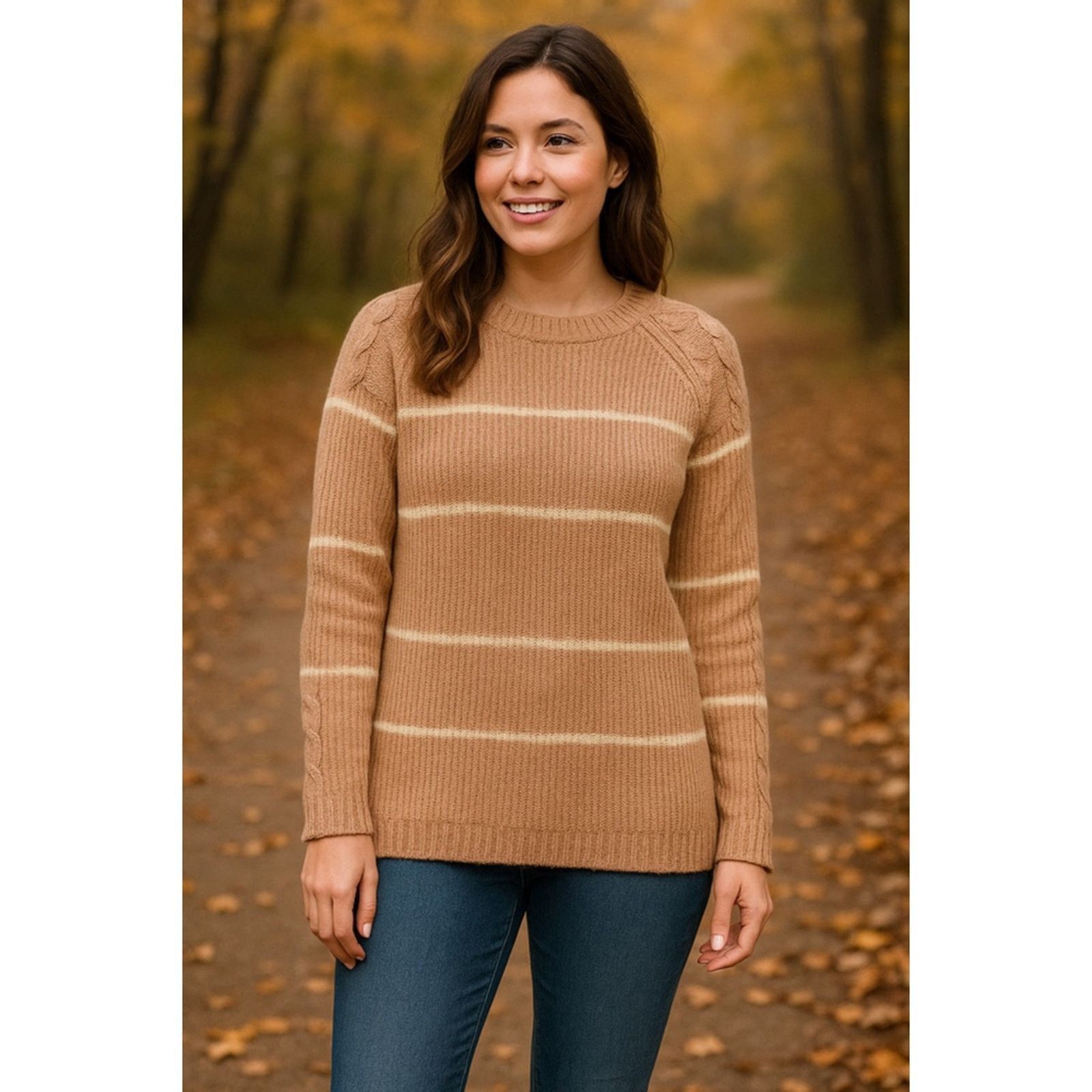 Other SO Heritage Striped Knit Sweater Cable Sleeve Cozy Layer XL Size XL / US 12-14 / IT 48-50 - 1 Thumbnail