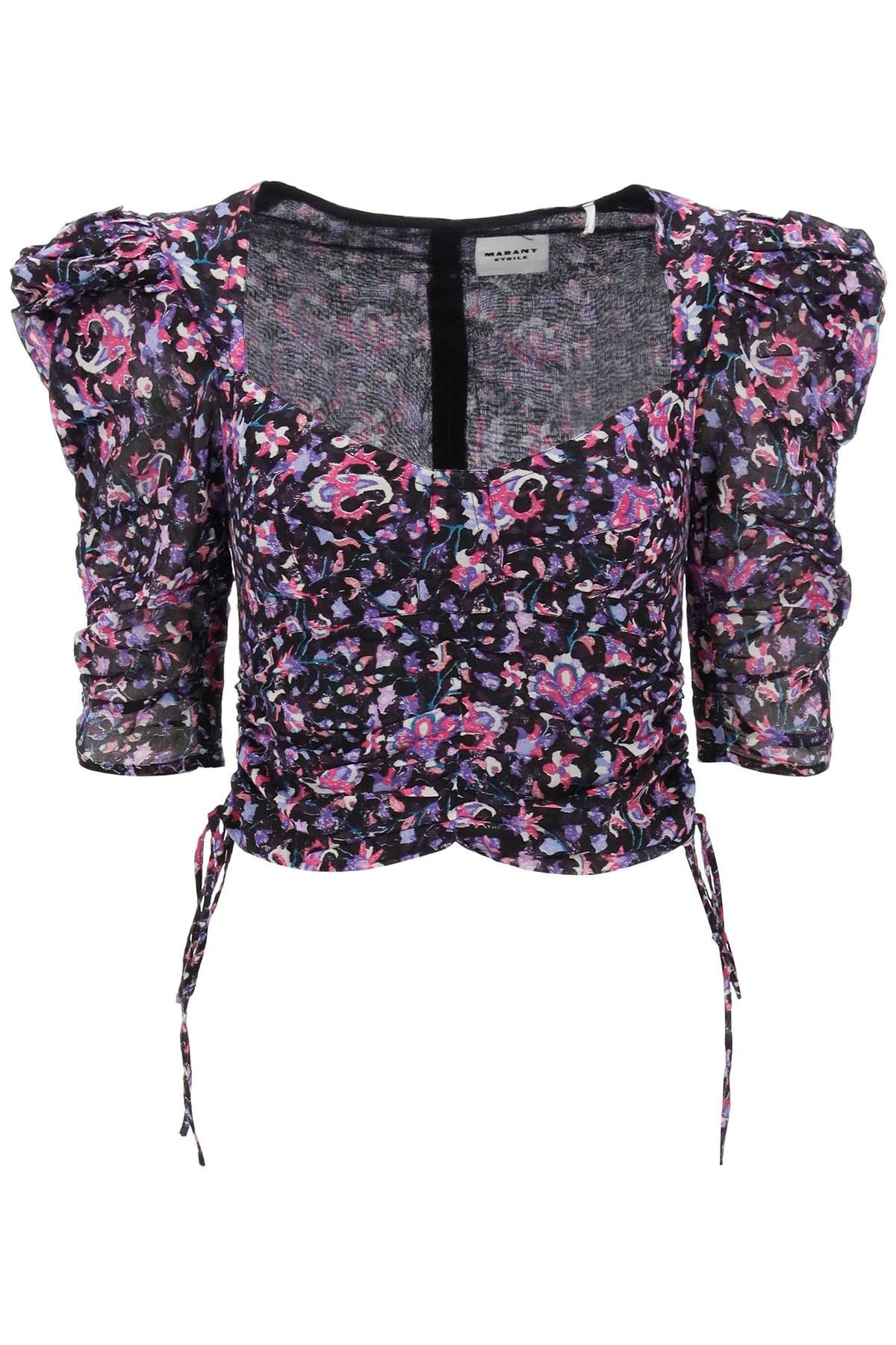 image of Isabel Marant Etoile Organic Cotton 'galaor' Top in Midnight Pink, Women's (Size XS)