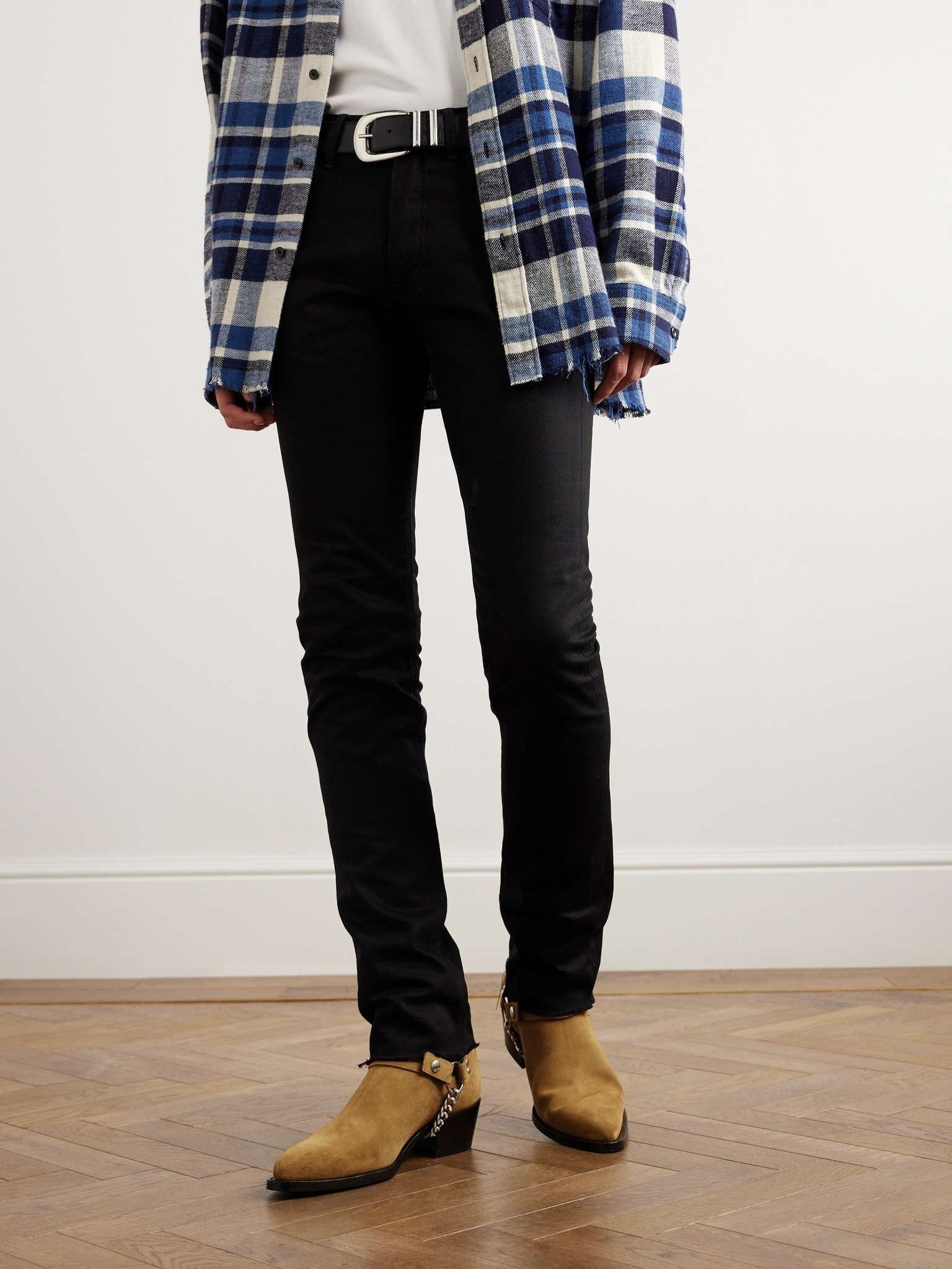 Celine o1bcso1str0625 354703020C Suede Chelsea Boots in Dark Havana Size US 7 / EU 40 - 2 Thumbnail