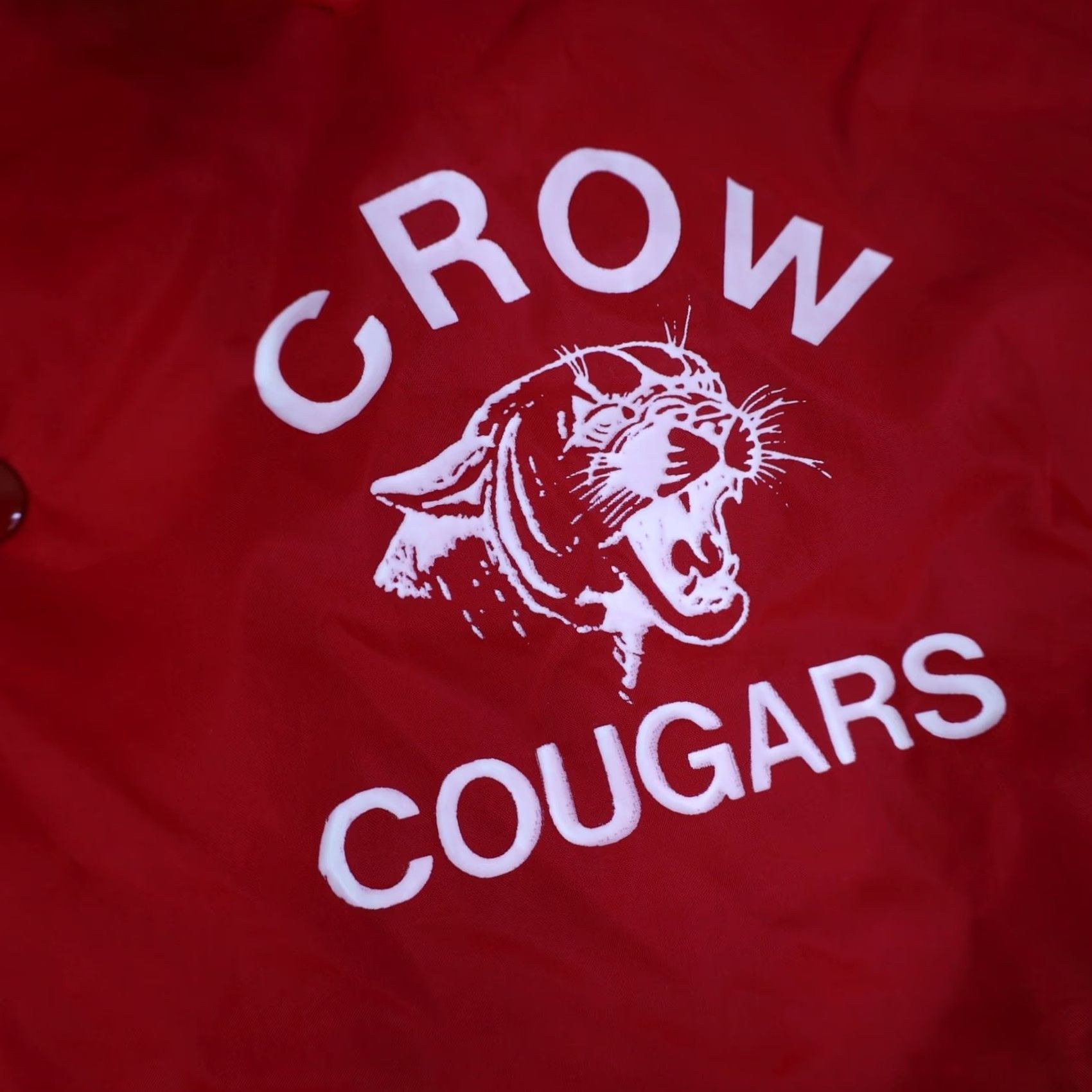 Cougar VINTAGE Playjac Crow Cougars Highschool Light Jacket Mens XL Red Windbreaker Jacket Size US XL / EU 56 / 4 - 7 Thumbnail