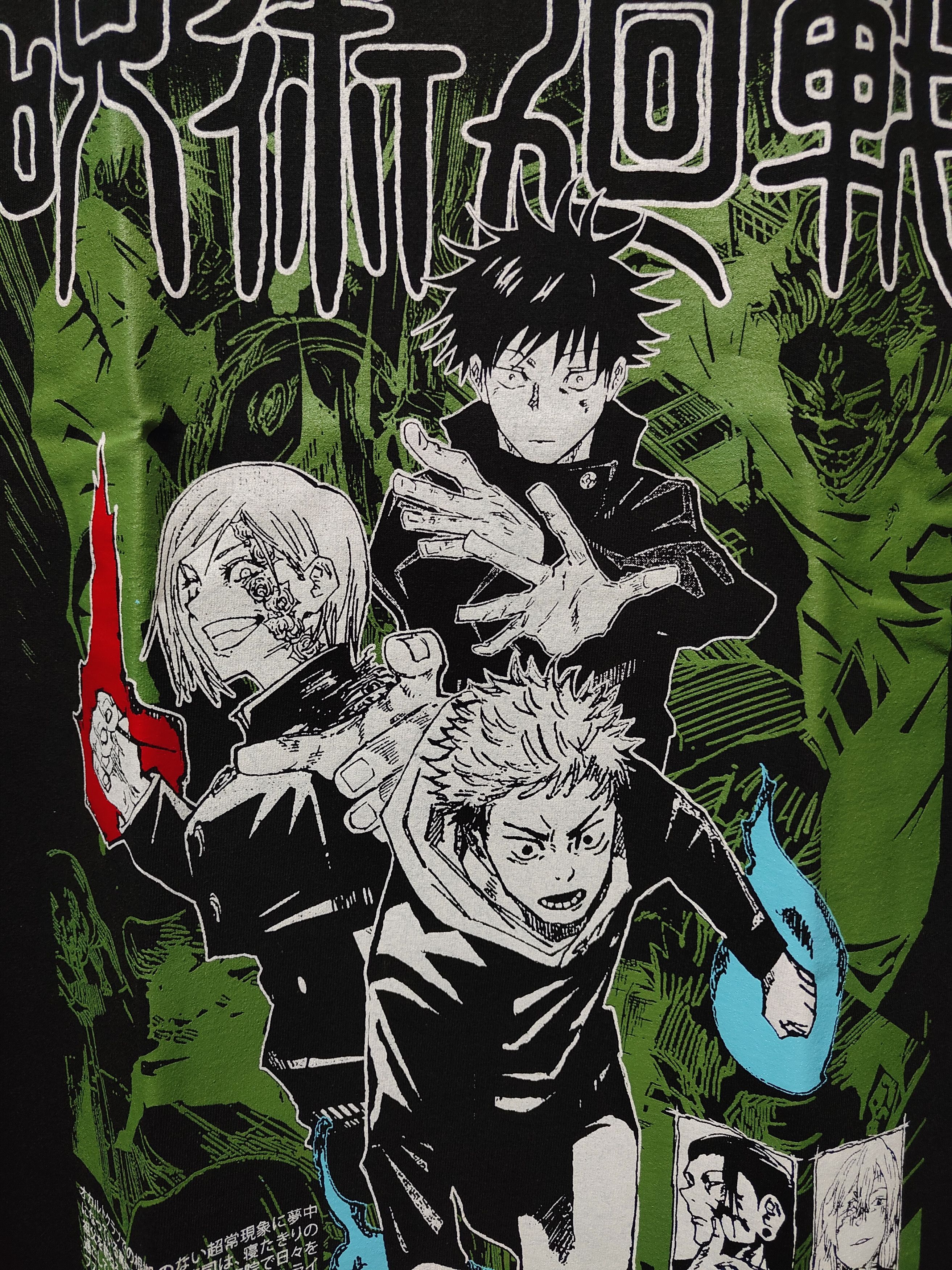 Anime Jujutsu Kaisen Trio Yuji, Kugisaki, Megumi T-shirt Size US XL / EU 56 / 4 - 4 Thumbnail
