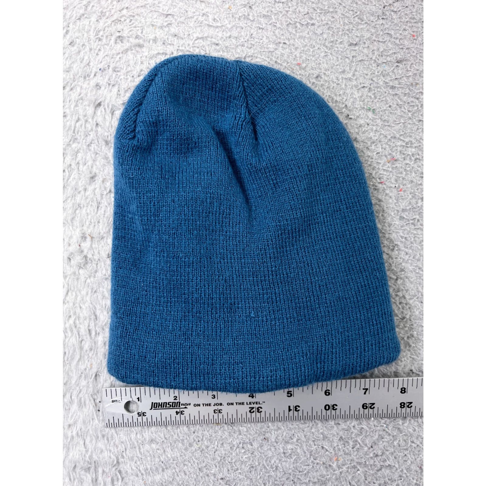 Vintage Beanie Toque Adult One Size Blue Knit Acrylic Polyester Fleece Lined Snow Ski Size US M / EU 48-50 / 2 - 2 Thumbnail