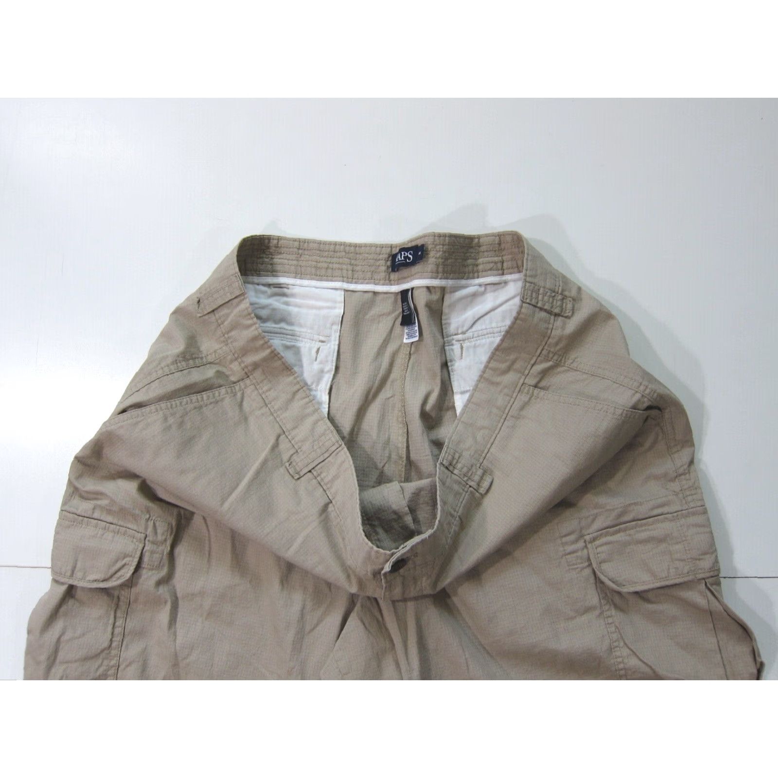 Chaps Chaps Ralph Lauren 100% Cotton Brown Cargo Short Men 44 Pocket Traveled Hike Camp Travel Brown 80s 90s Mens Size US 44 / EU 60 - 7 Thumbnail