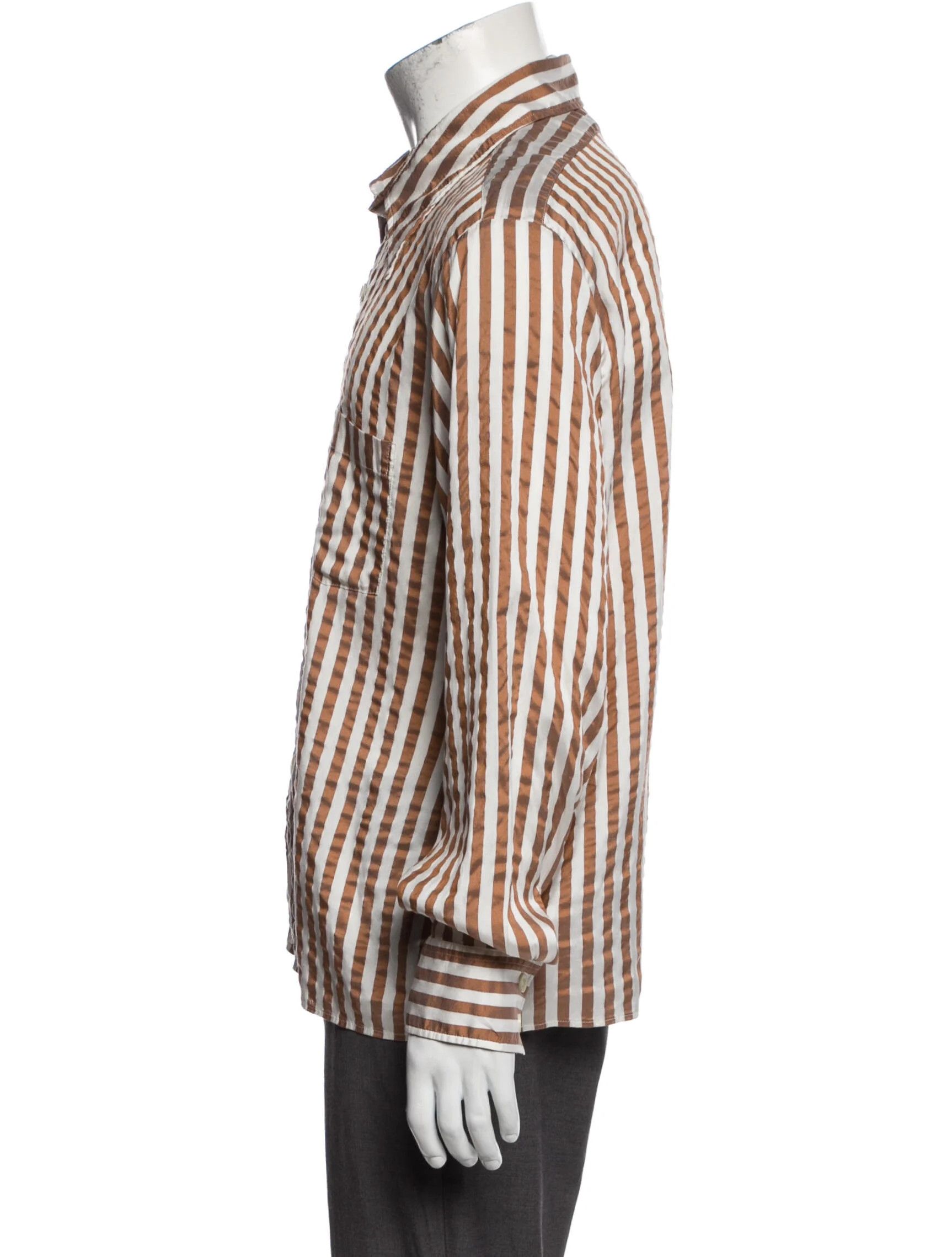 Second/Layer Silk Striped Shirt Size US M / EU 48-50 / 2 - 3 Thumbnail