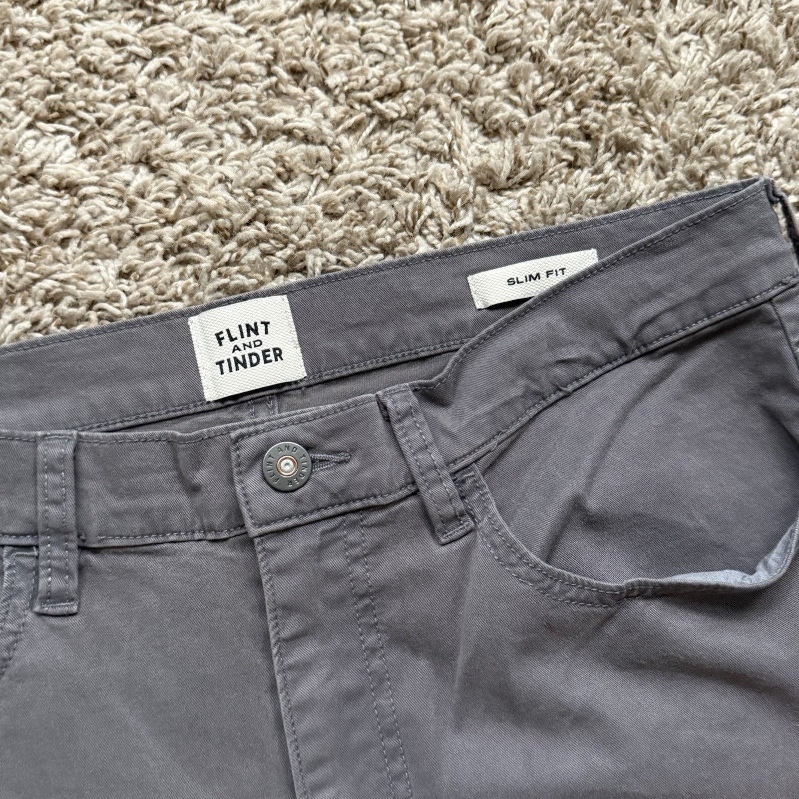 Flint And Tinder Flint And Tinder 365 Chino Pants Slim Fit Size 33x34 Grey Size US 33 - 3 Thumbnail