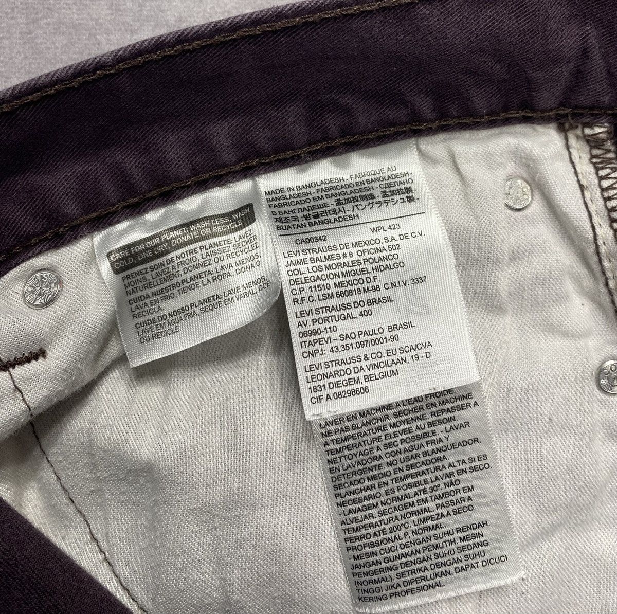 Levi's Vintage Levi Strauss Light Purple 508 Regular Tapered Jeans Size US 34 / EU 50 - 3 Thumbnail