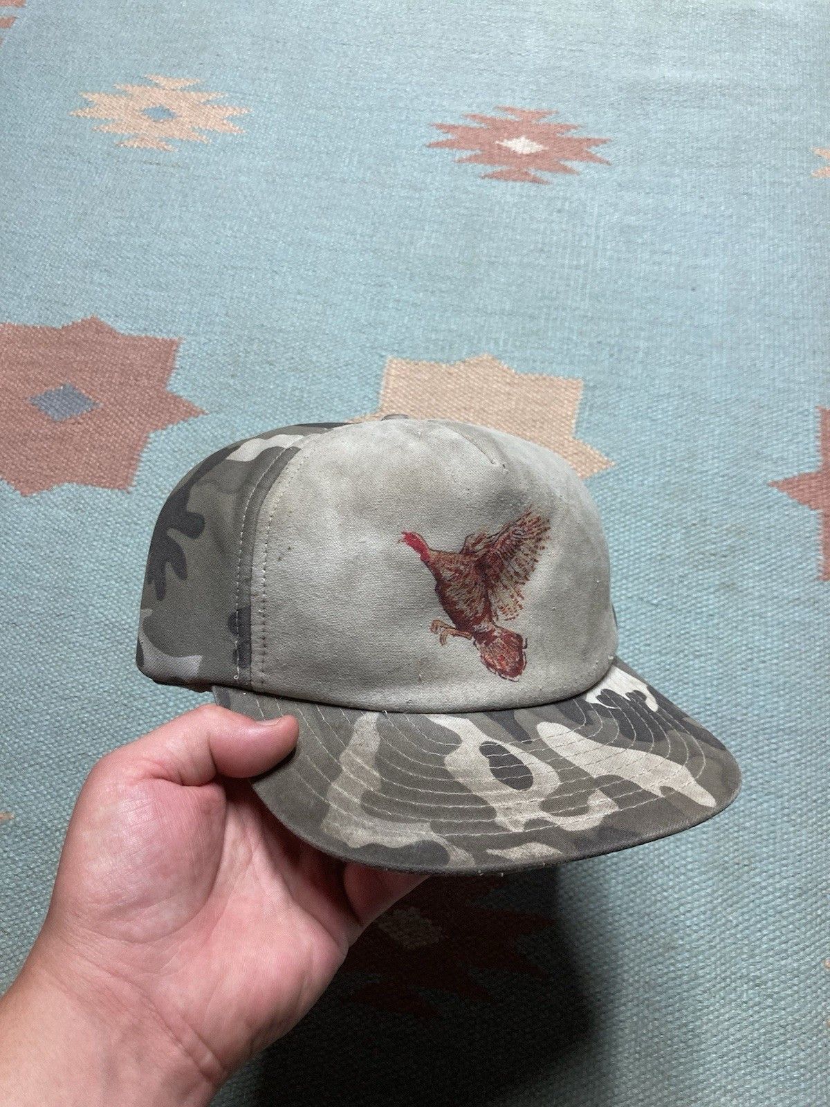 Vintage Vintage SnapBack hat camo pheasant bird hunting camouflage Size ONE SIZE - 1 Thumbnail