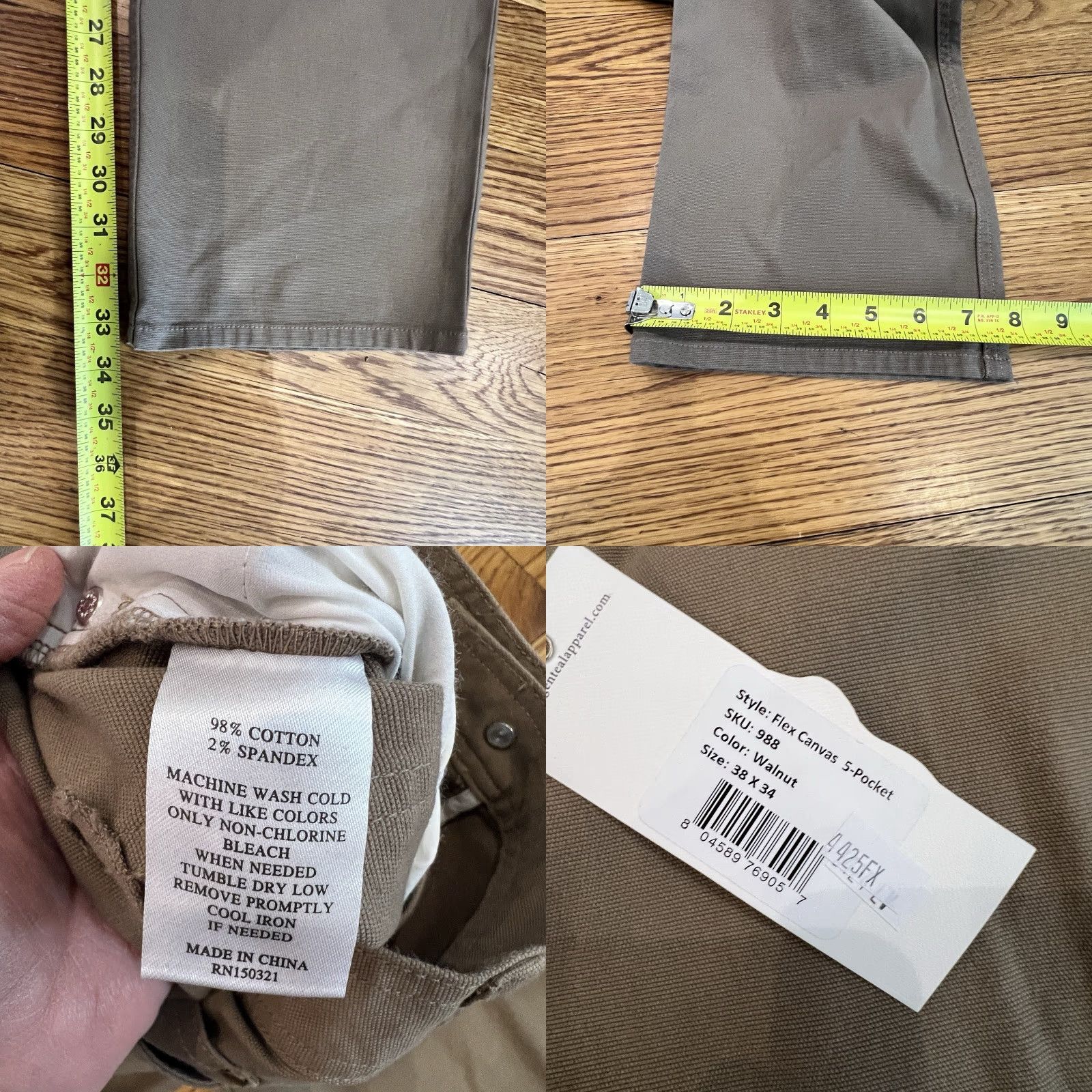 Vintage Genteal Comfort Flex 5-Pocket Pants Walnut Brown Size 38x34 Mens Regular Straight Knit Cotton Spandex Size US 38 / EU 54 - 9 Thumbnail