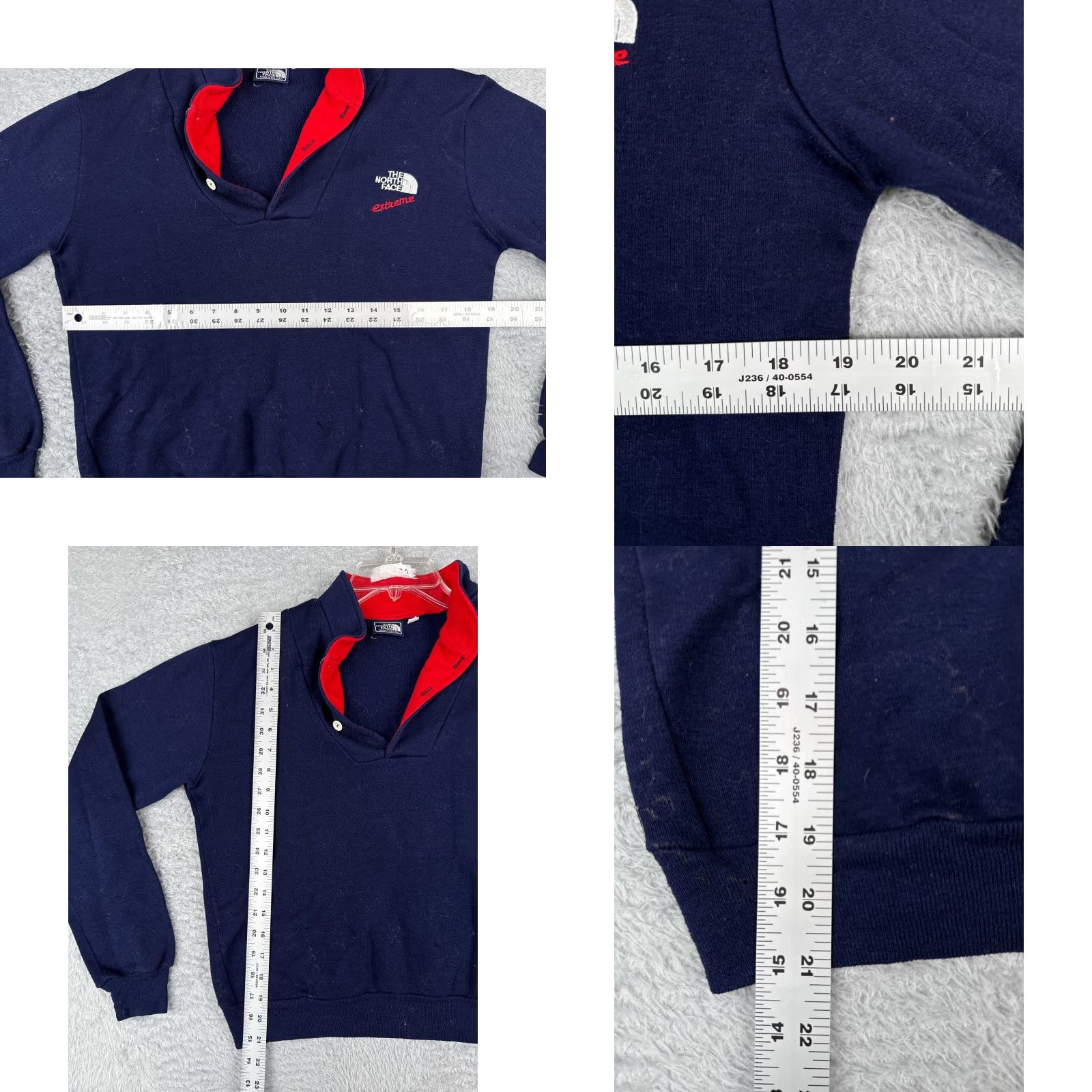 The North Face VINTAGE The North Face Sweater Men Mock Neck Henley 1/4 Zip Jersey Blue Medium Mens Regular Size M Size US M / EU 48-50 / 2 - 8 Thumbnail