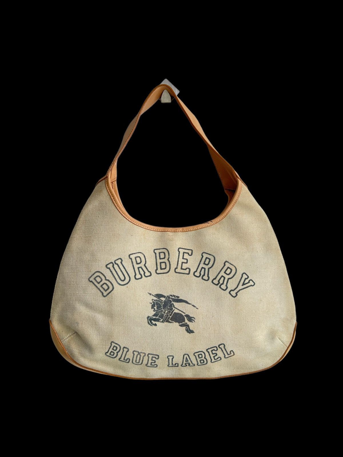 Burberry Auth. Burberry Blue Label Big Trademark Logo Large Hobo Bag Size ONE SIZE - 3 Thumbnail