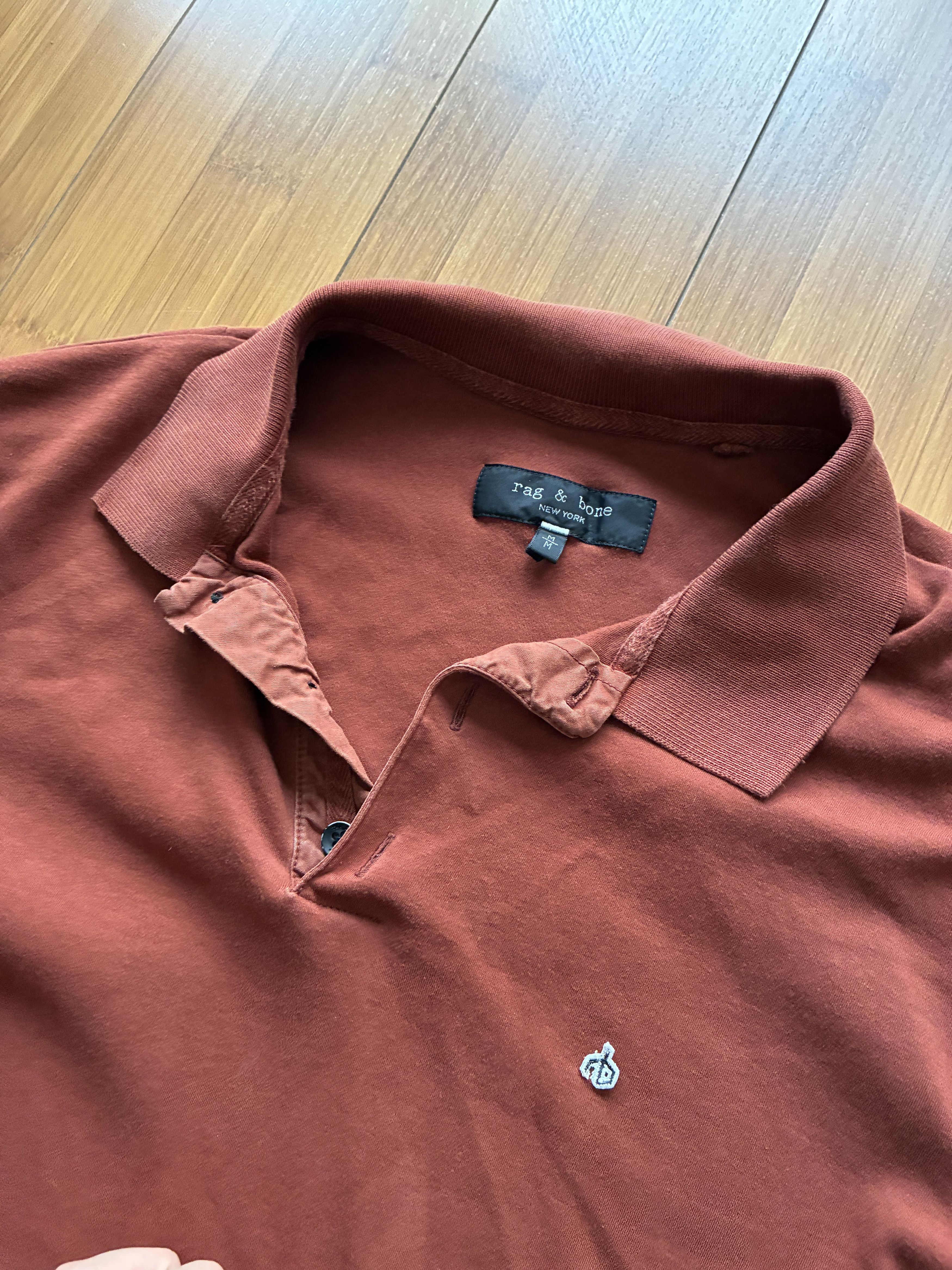 Rag & Bone Rag & Bone Brown Logo Polo Men's MEdium Size US M / EU 48-50 / 2 - 2 Thumbnail